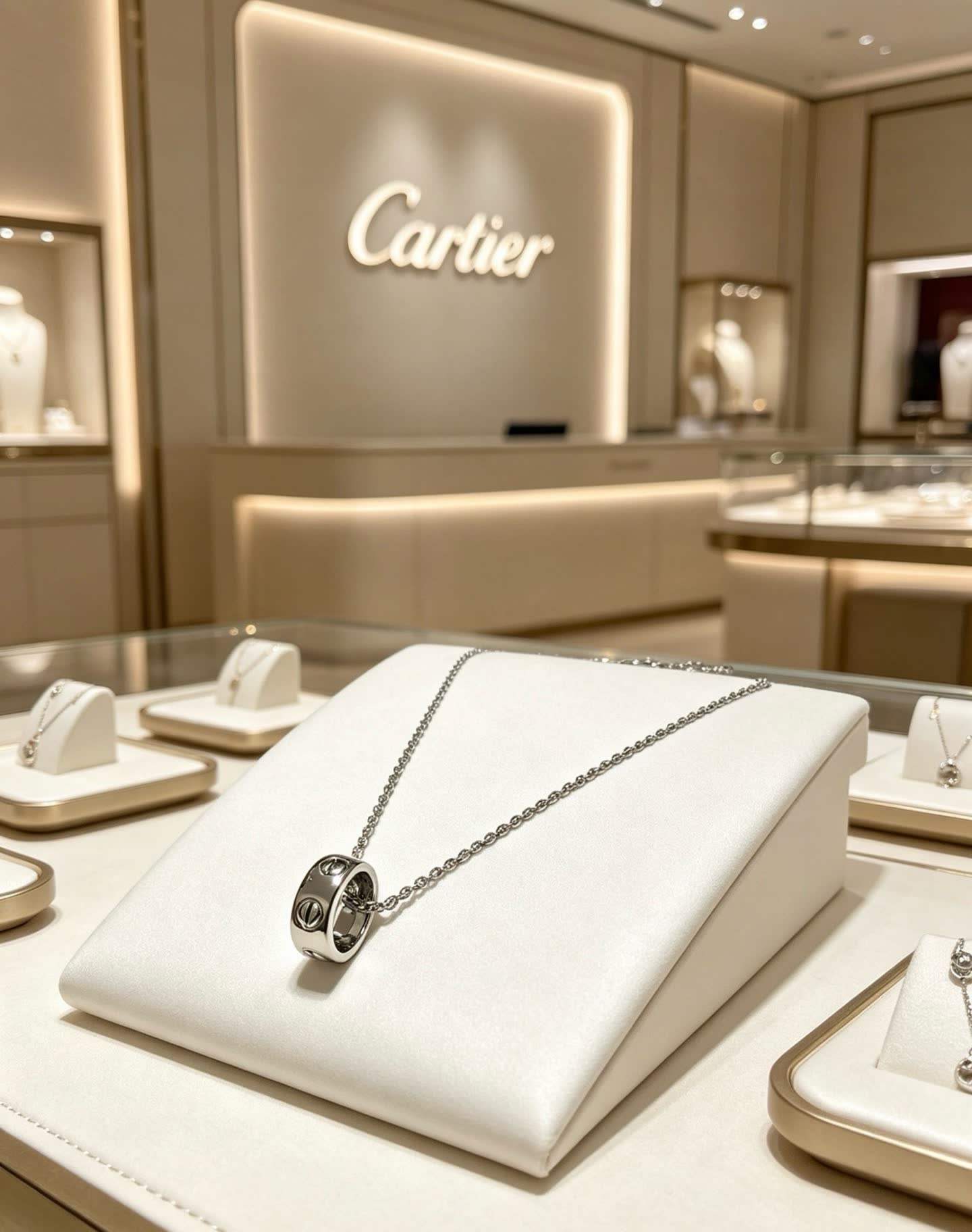 Cartier No.5 Ring Pendant Necklace
