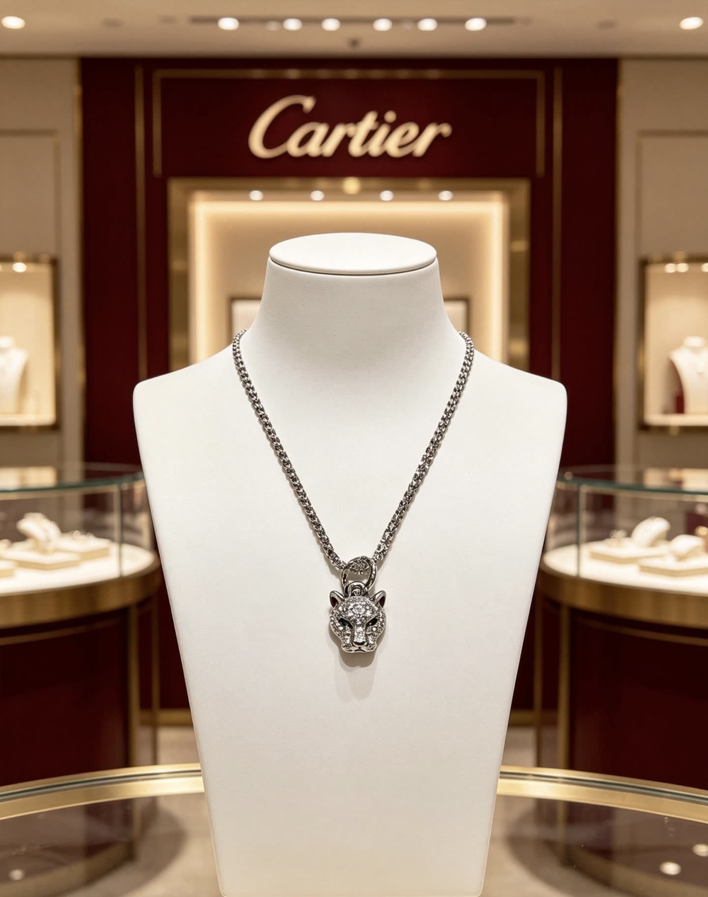 Cartier Panthere Diamond Necklace