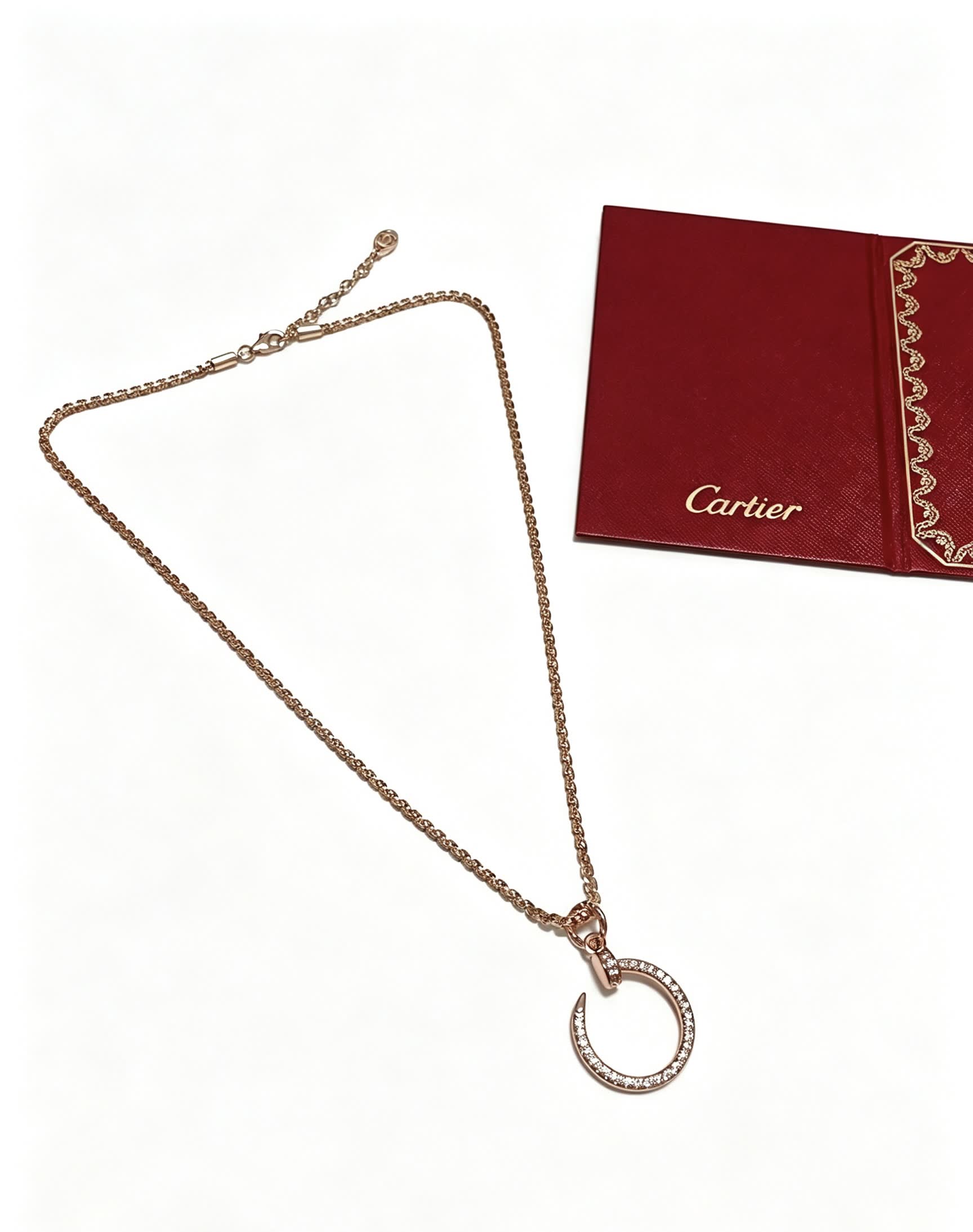 Cartier Crescent Moon Diamond Necklace Cartier Crescent Moon Diamond Necklace