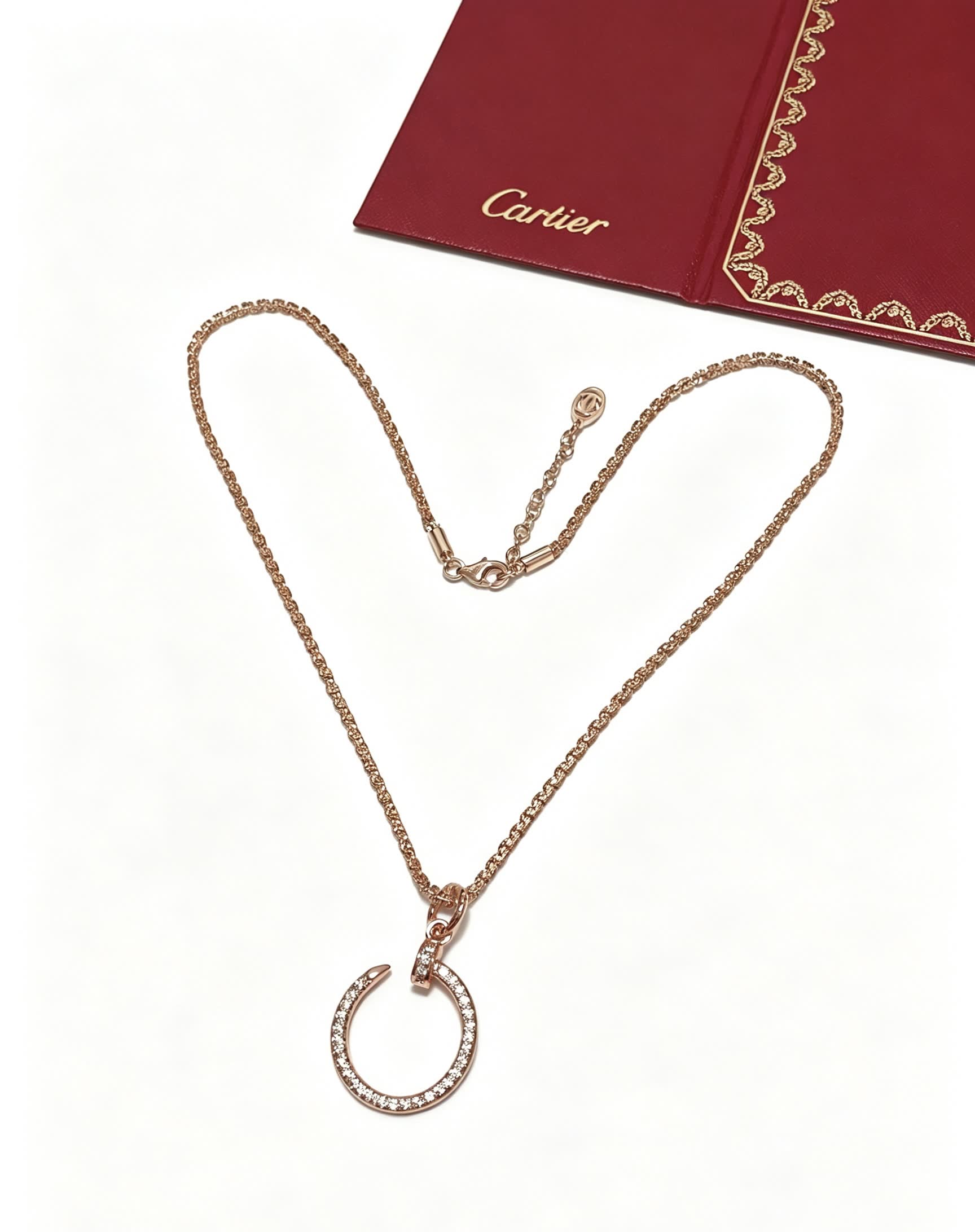 Cartier Crescent Moon Diamond Necklace