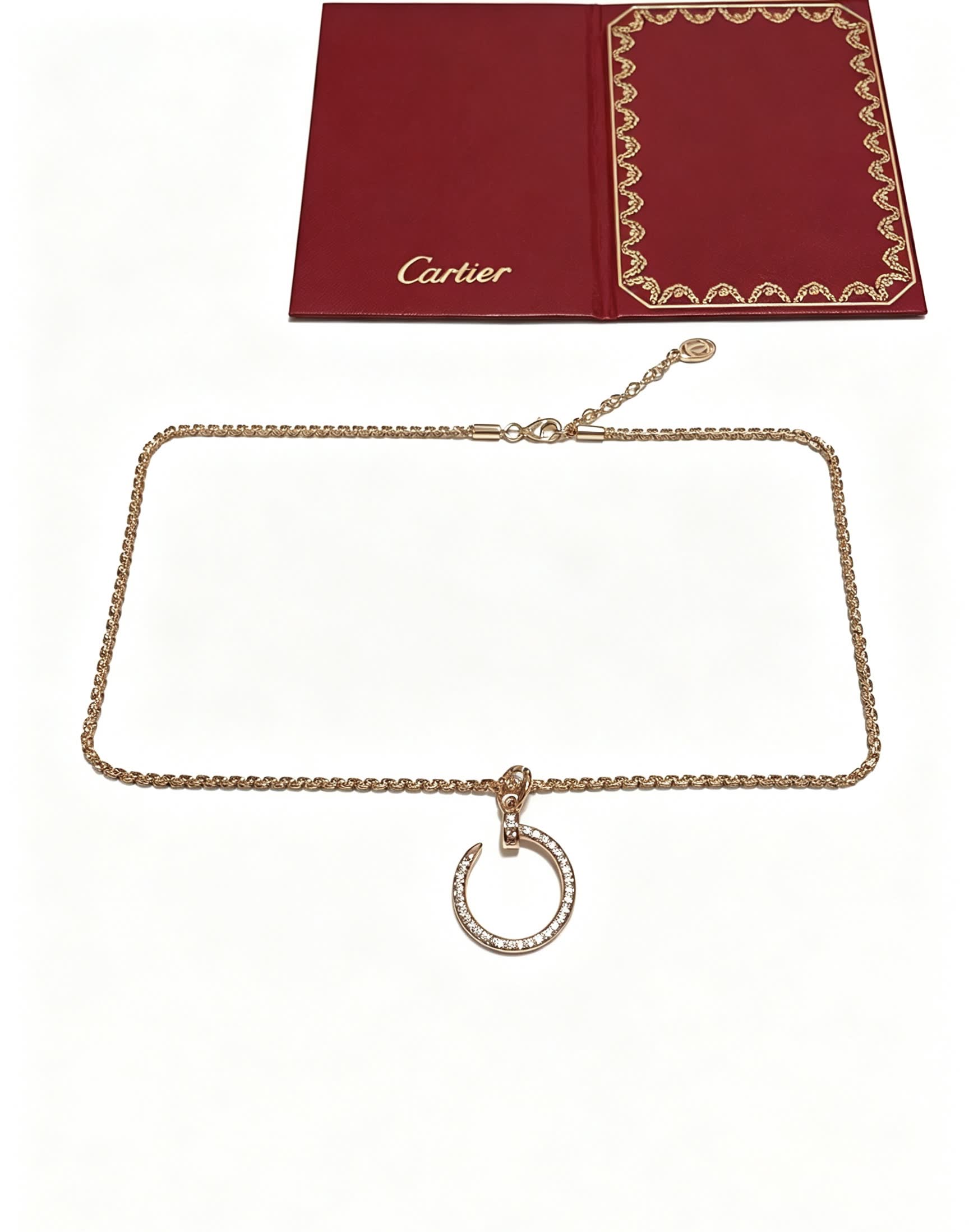Cartier Crescent Moon Diamond Necklace