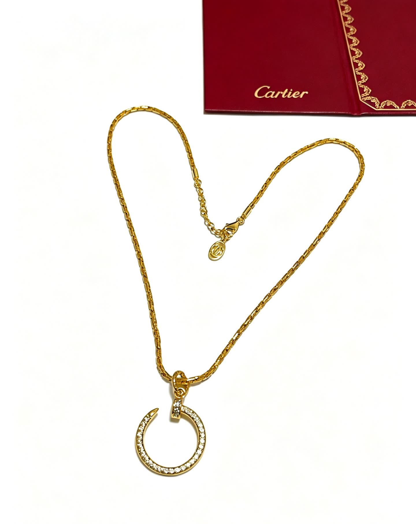 Cartier Gold Circle Pendant Necklace