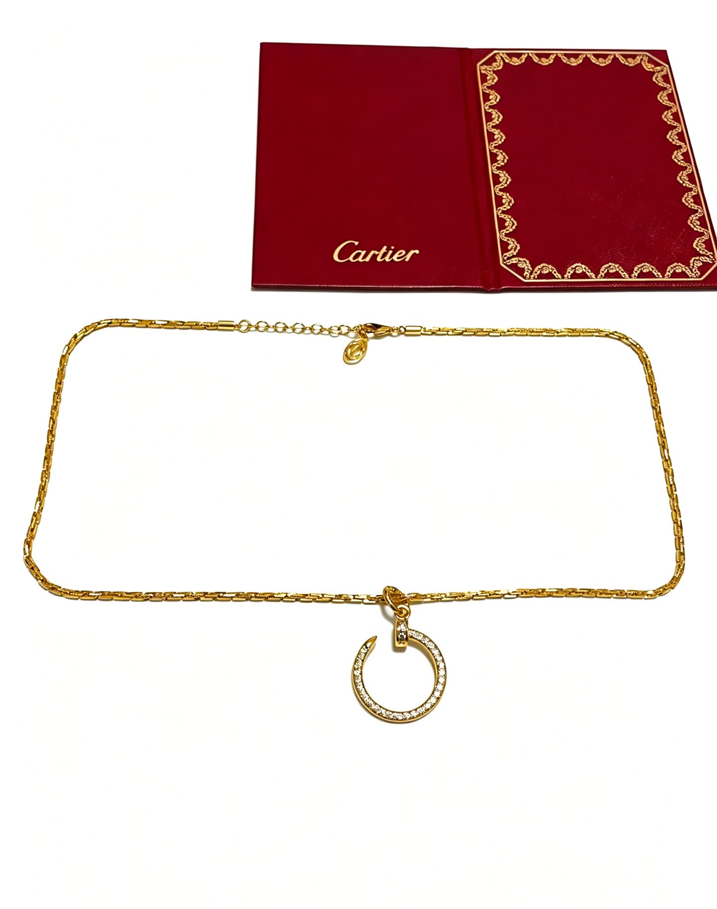 Cartier Gold Circle Pendant Necklace