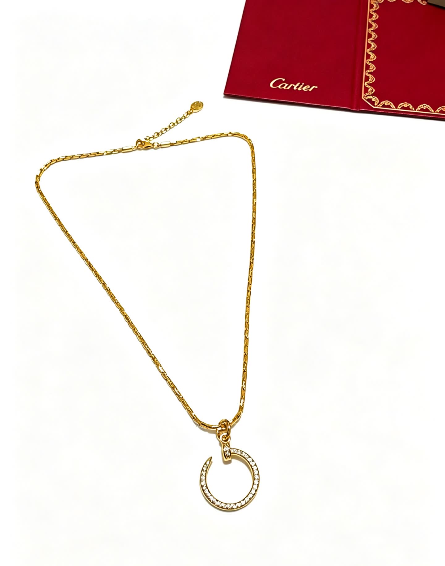 Cartier Gold Circle Pendant Necklace