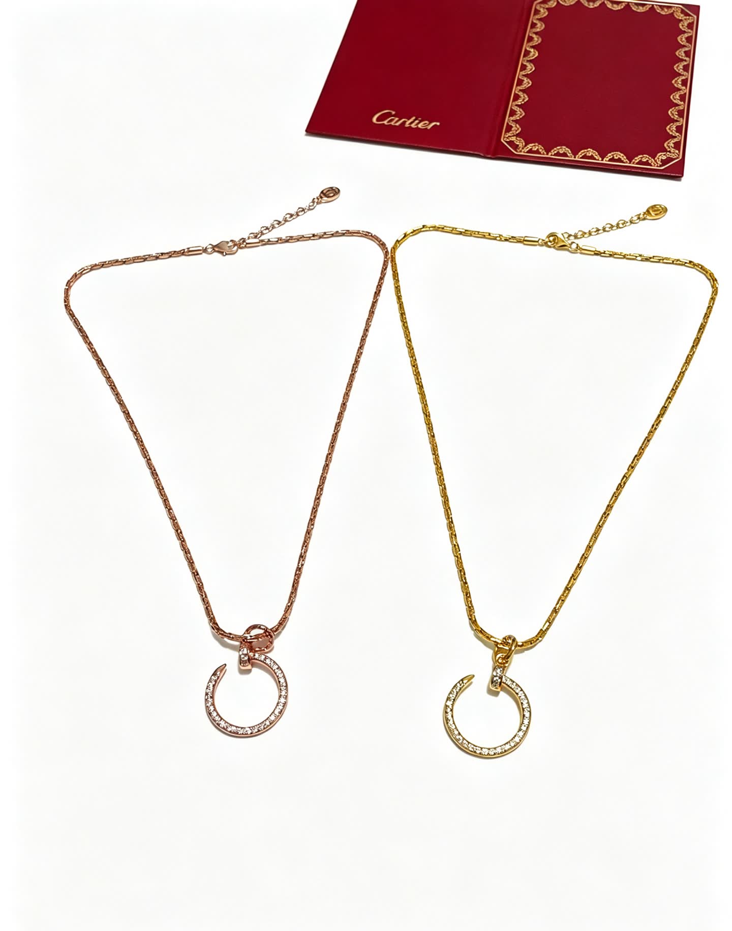 Cartier Rose Gold Circle Pendant Necklace