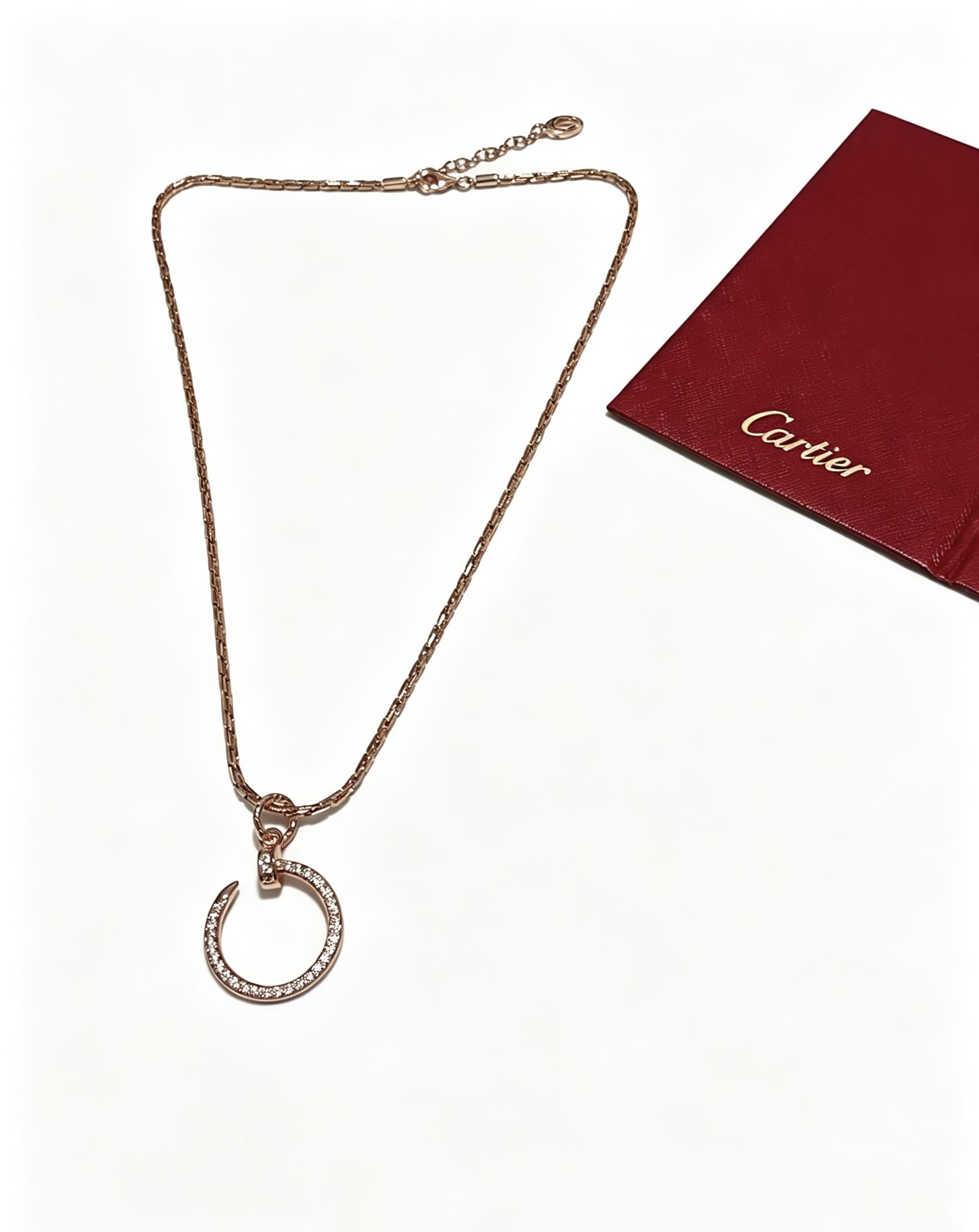 Cartier Rose Gold Circle Pendant Necklace