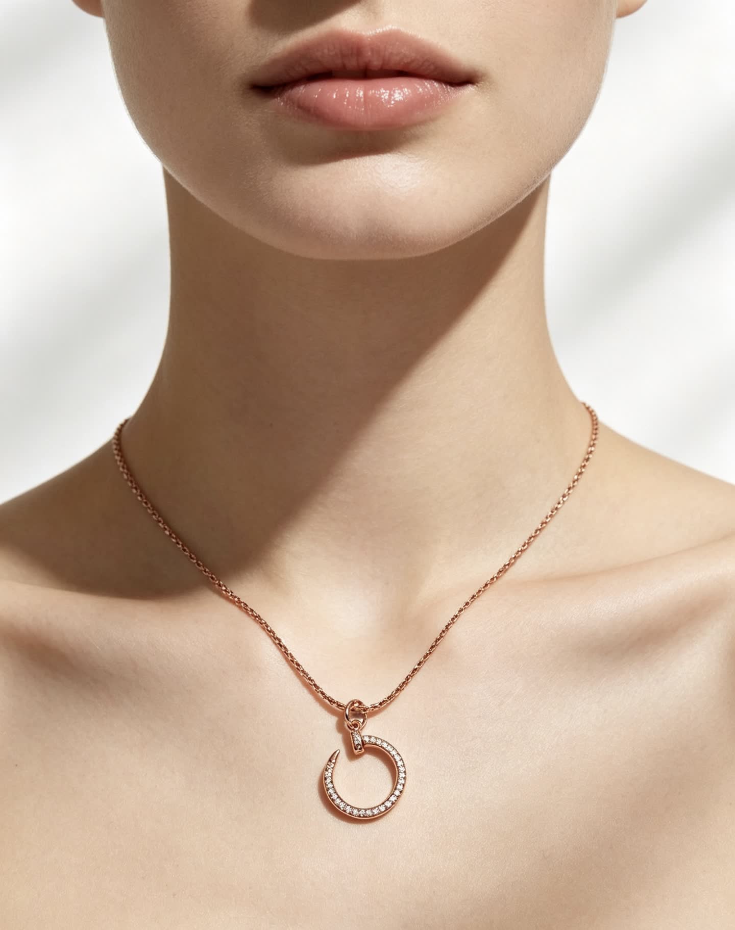 Cartier Rose Gold Circle Pendant Necklace