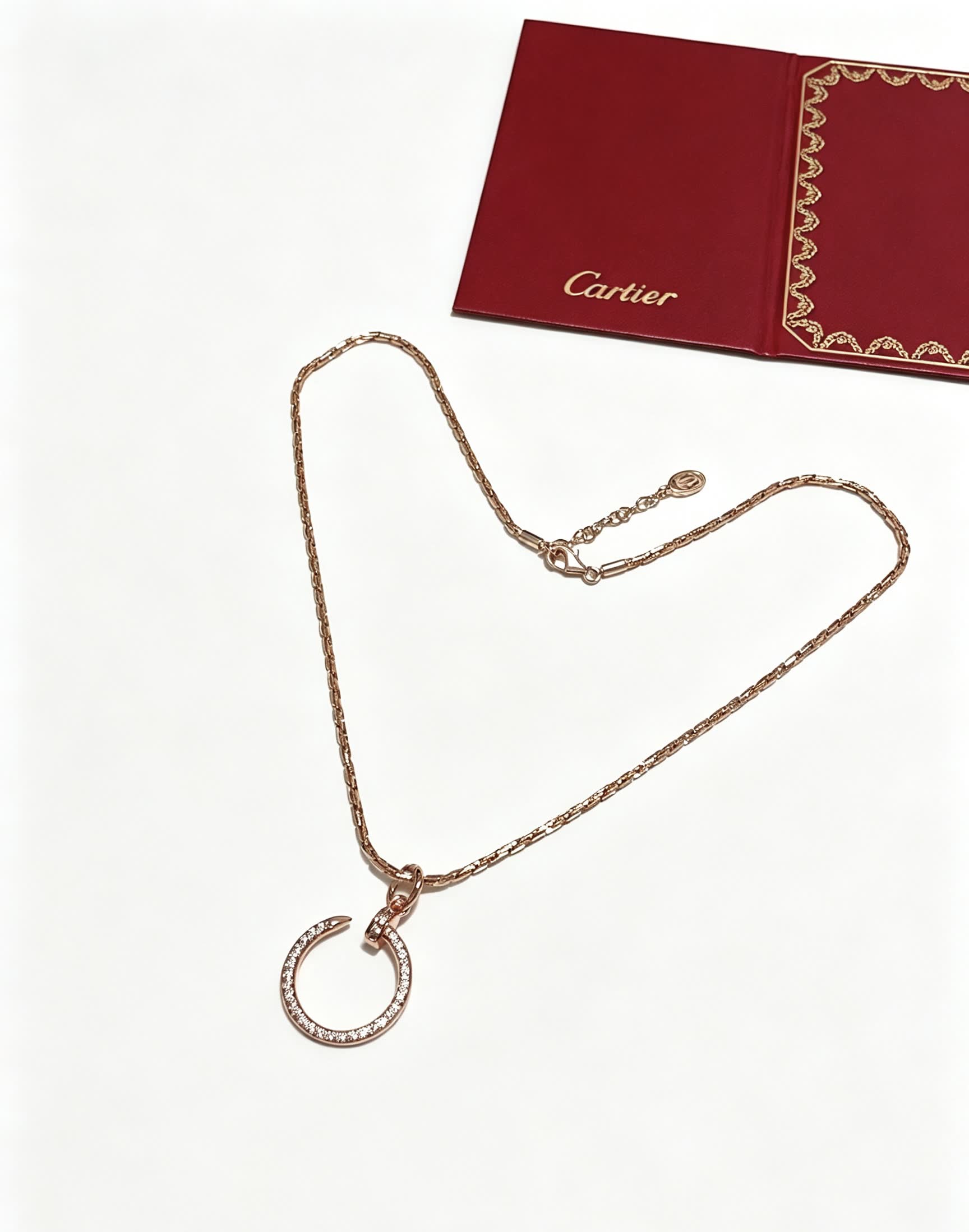 Cartier Rose Gold Circle Pendant Necklace