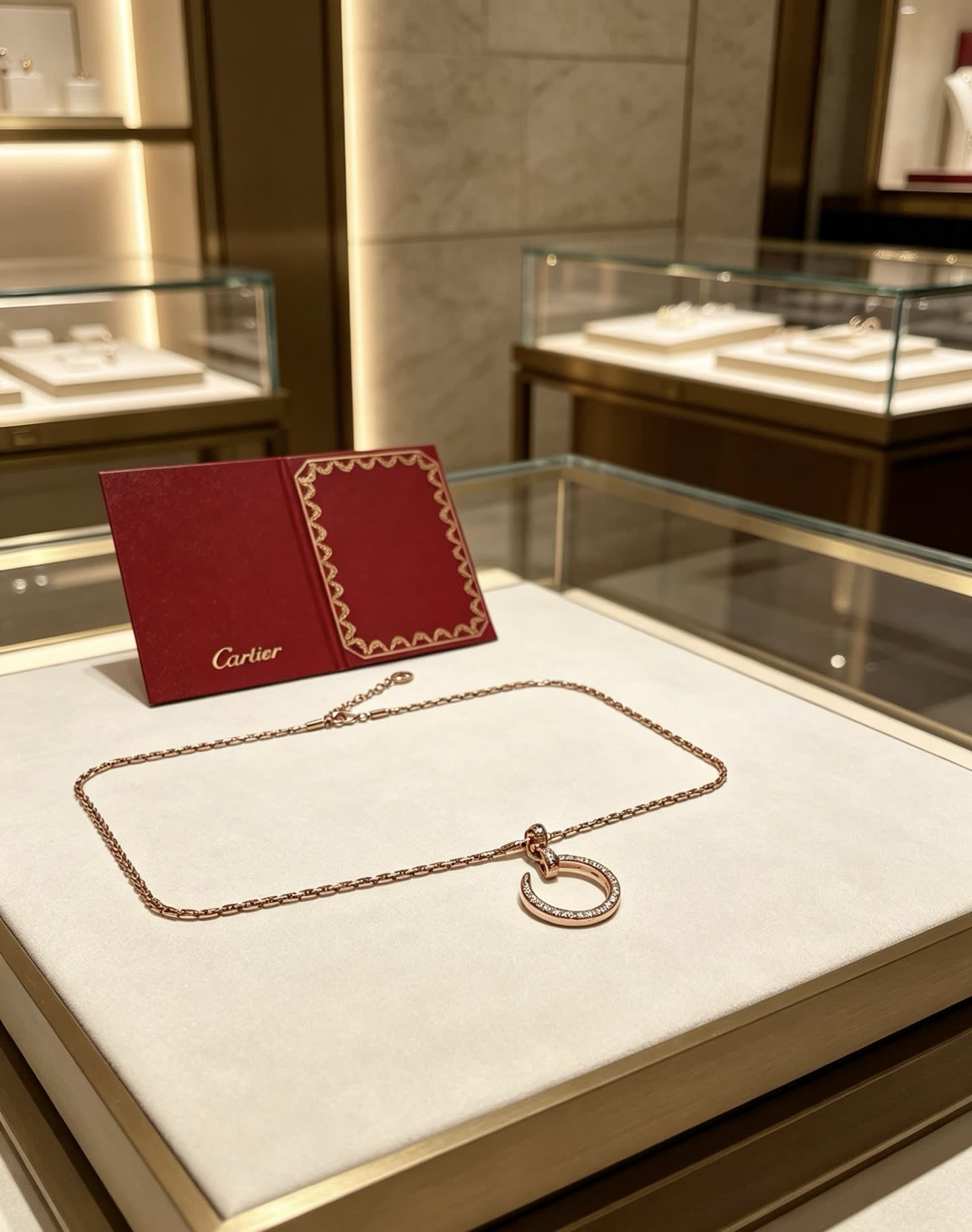 Cartier Rose Gold Circle Pendant Necklace