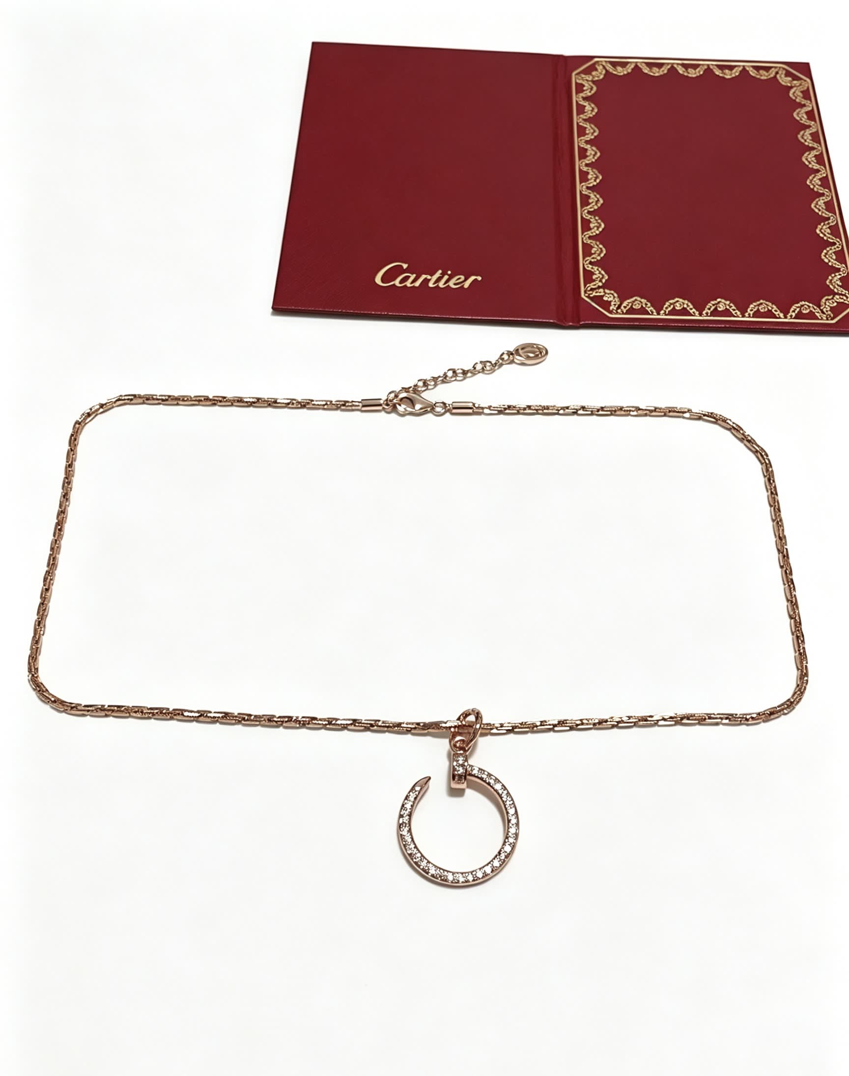 Cartier Rose Gold Circle Pendant Necklace
