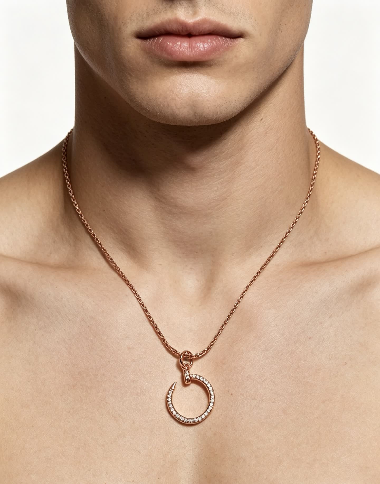 Cartier Rose Gold Circle Pendant Necklace
