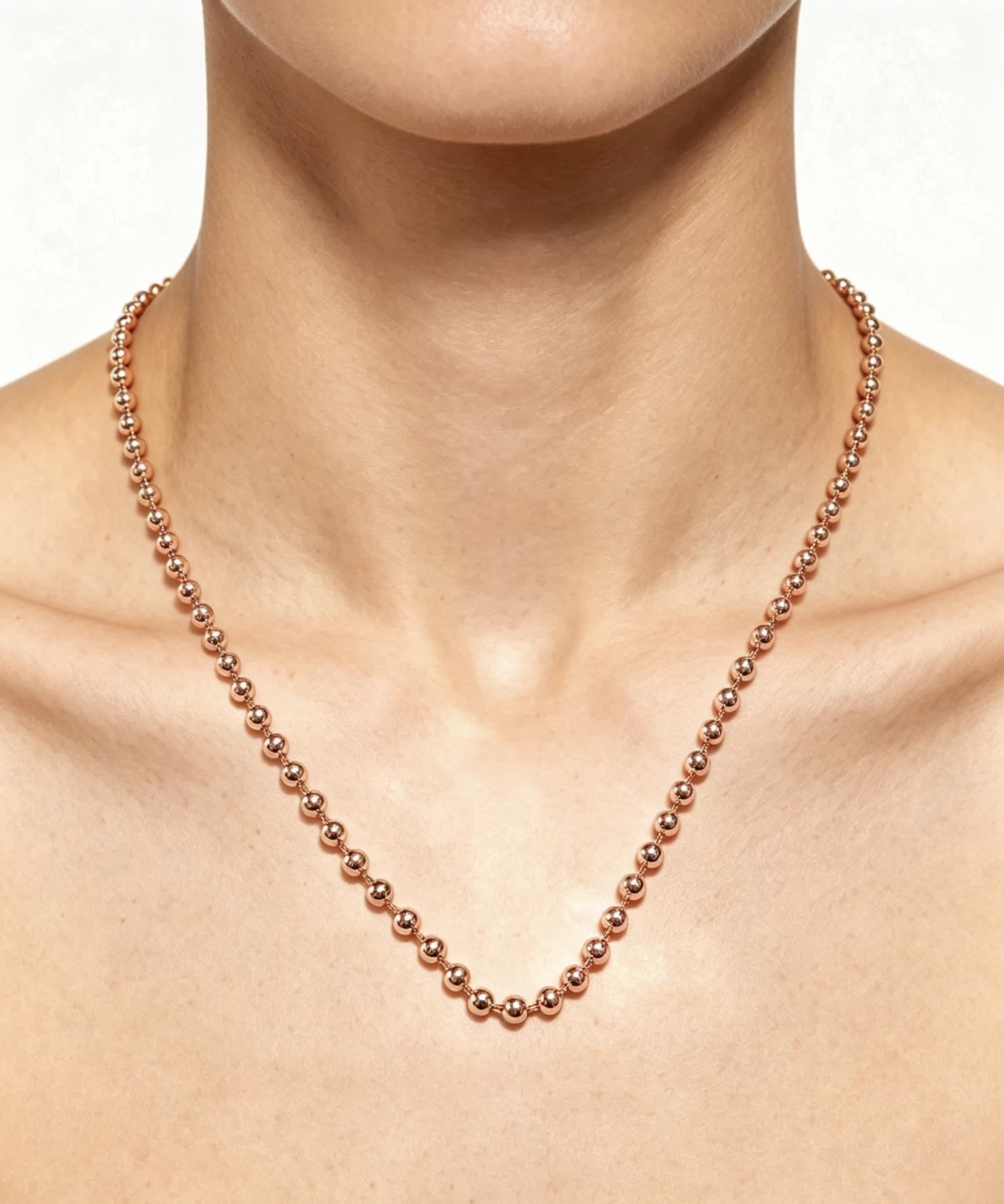 Cartier Rose Gold Beaded Necklace