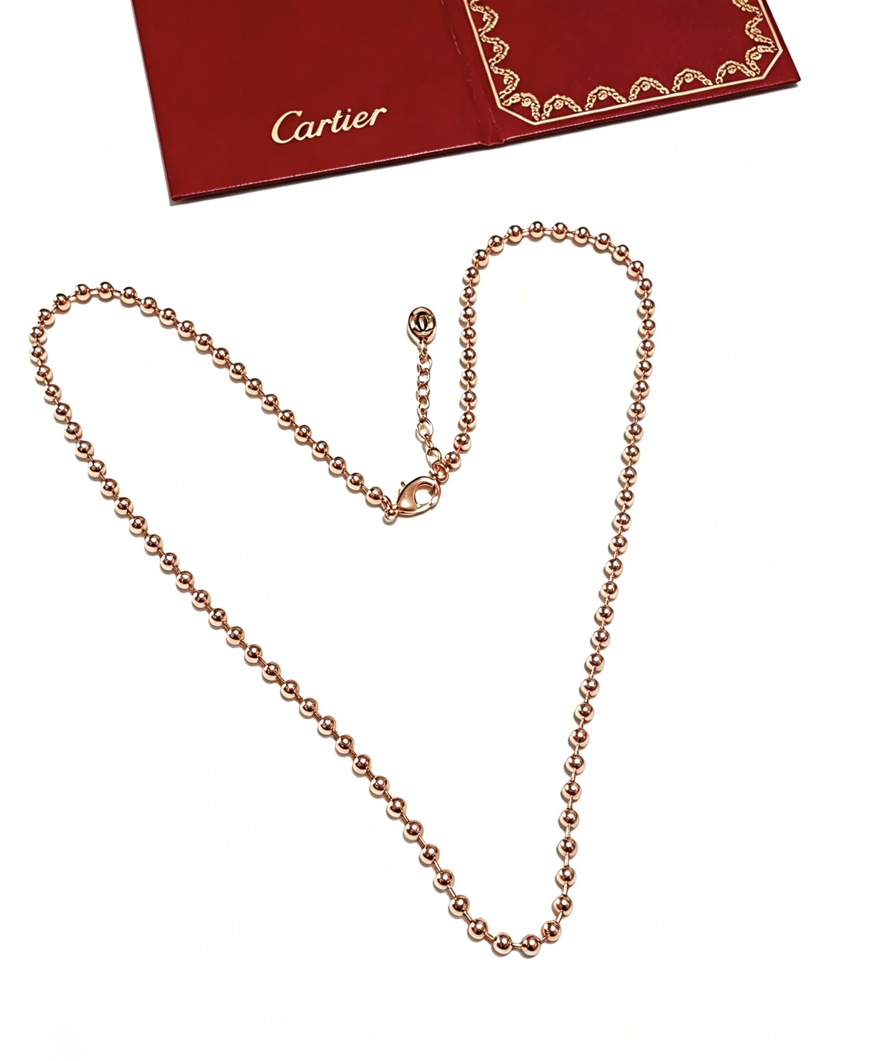 Cartier Rose Gold Beaded Necklace