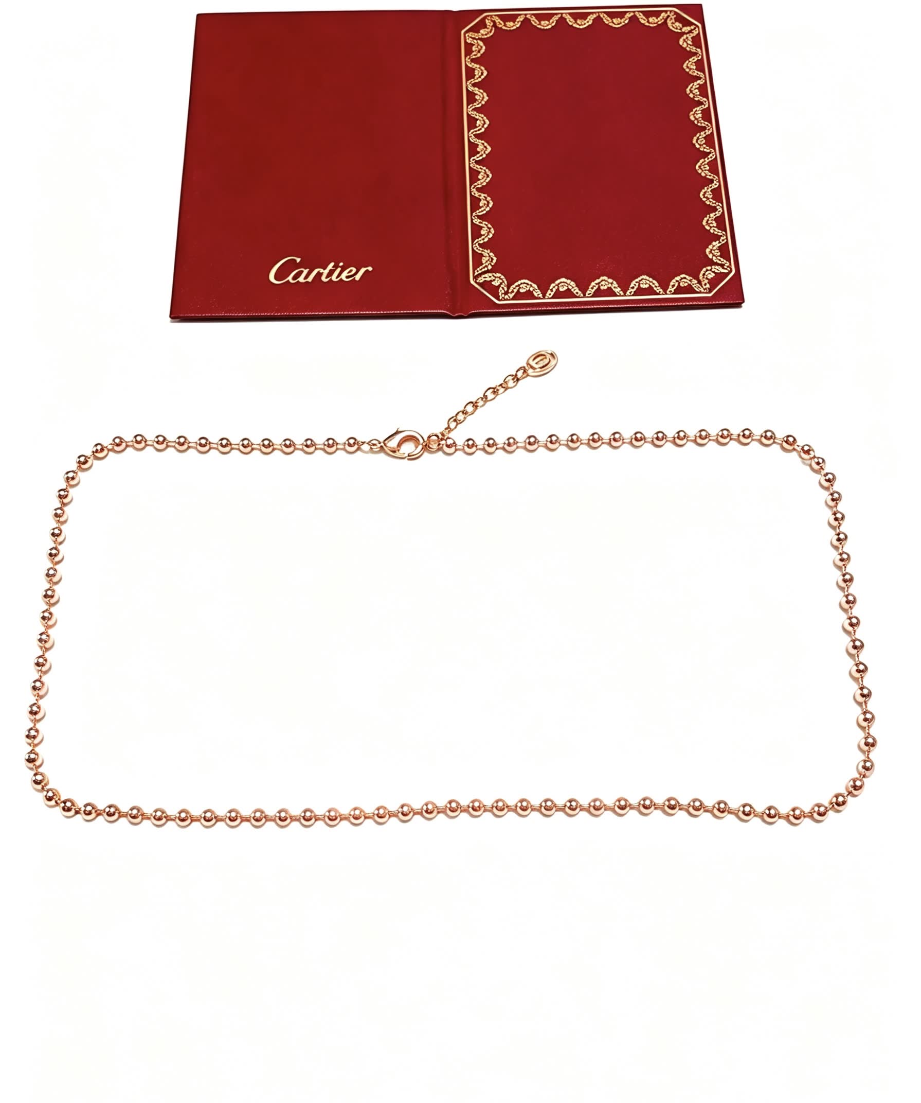 Cartier Rose Gold Beaded Necklace
