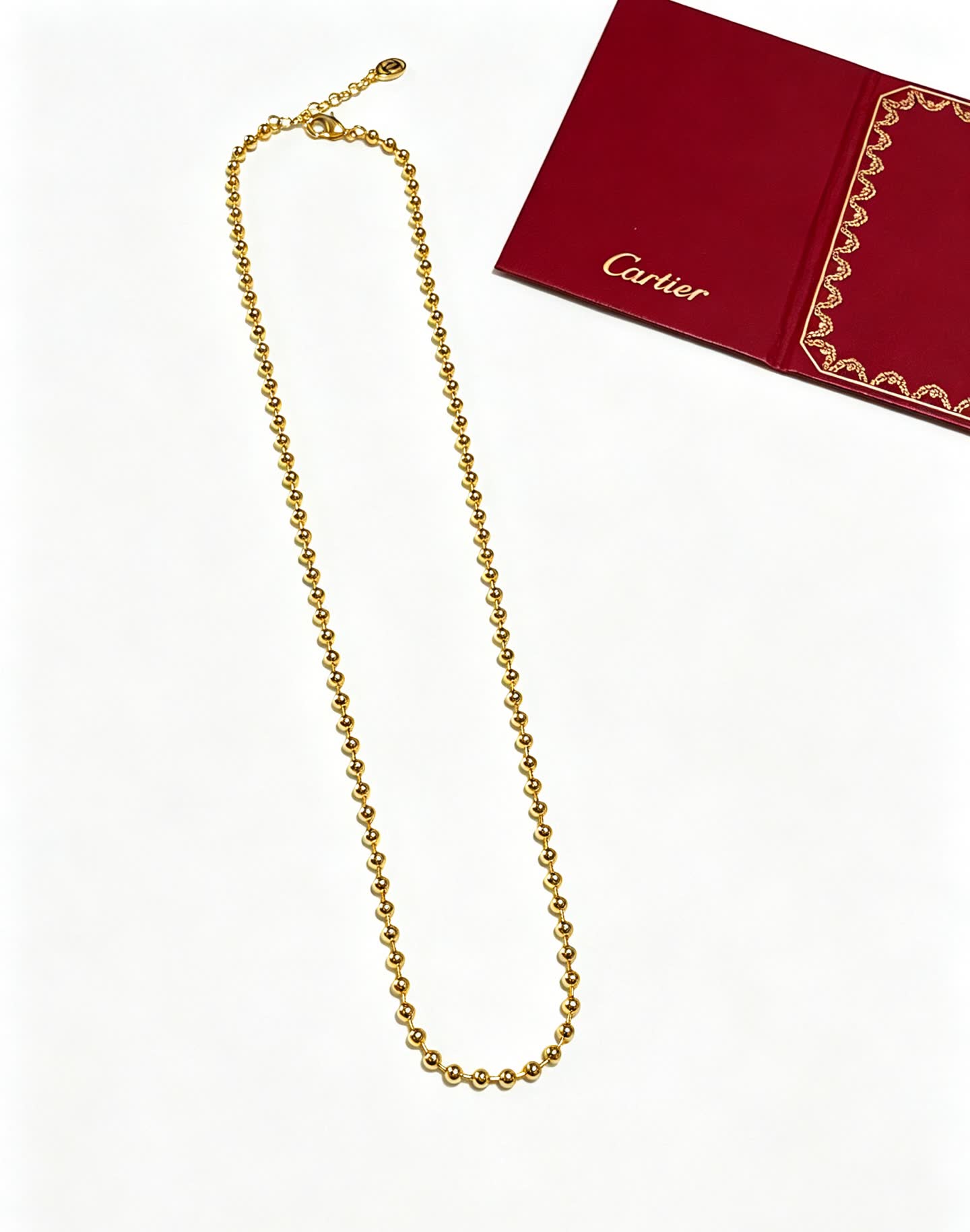 Cartier Gold Bead Necklace
