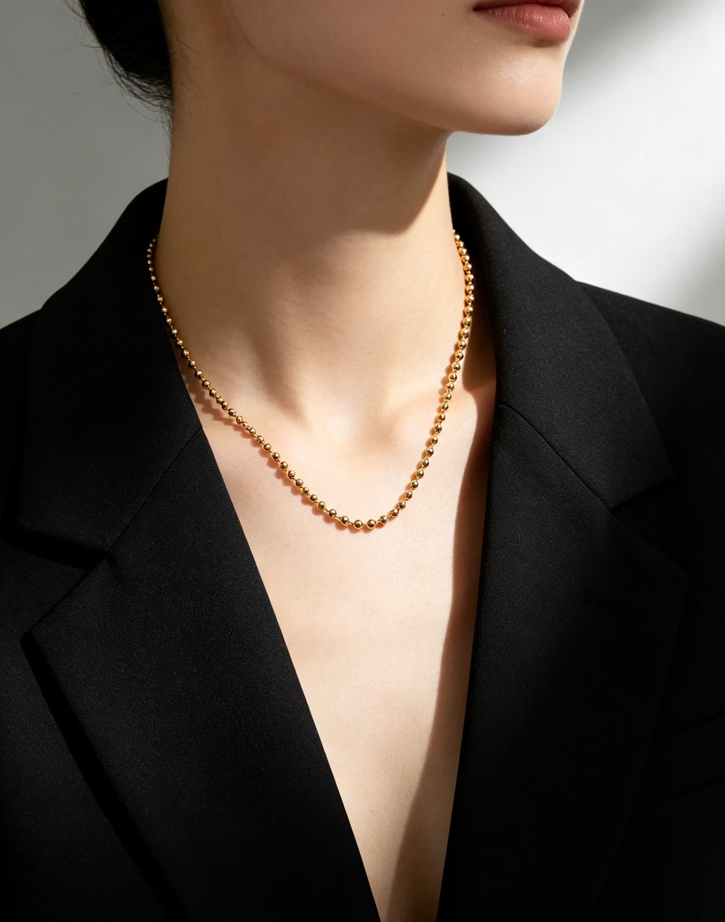 Cartier Gold Bead Necklace
