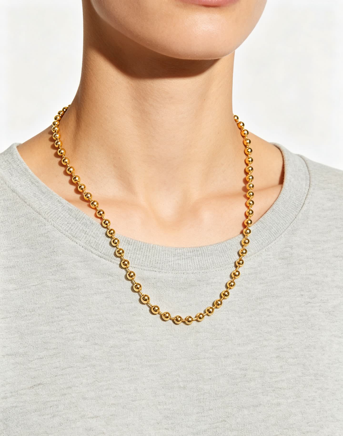Cartier Gold Bead Necklace
