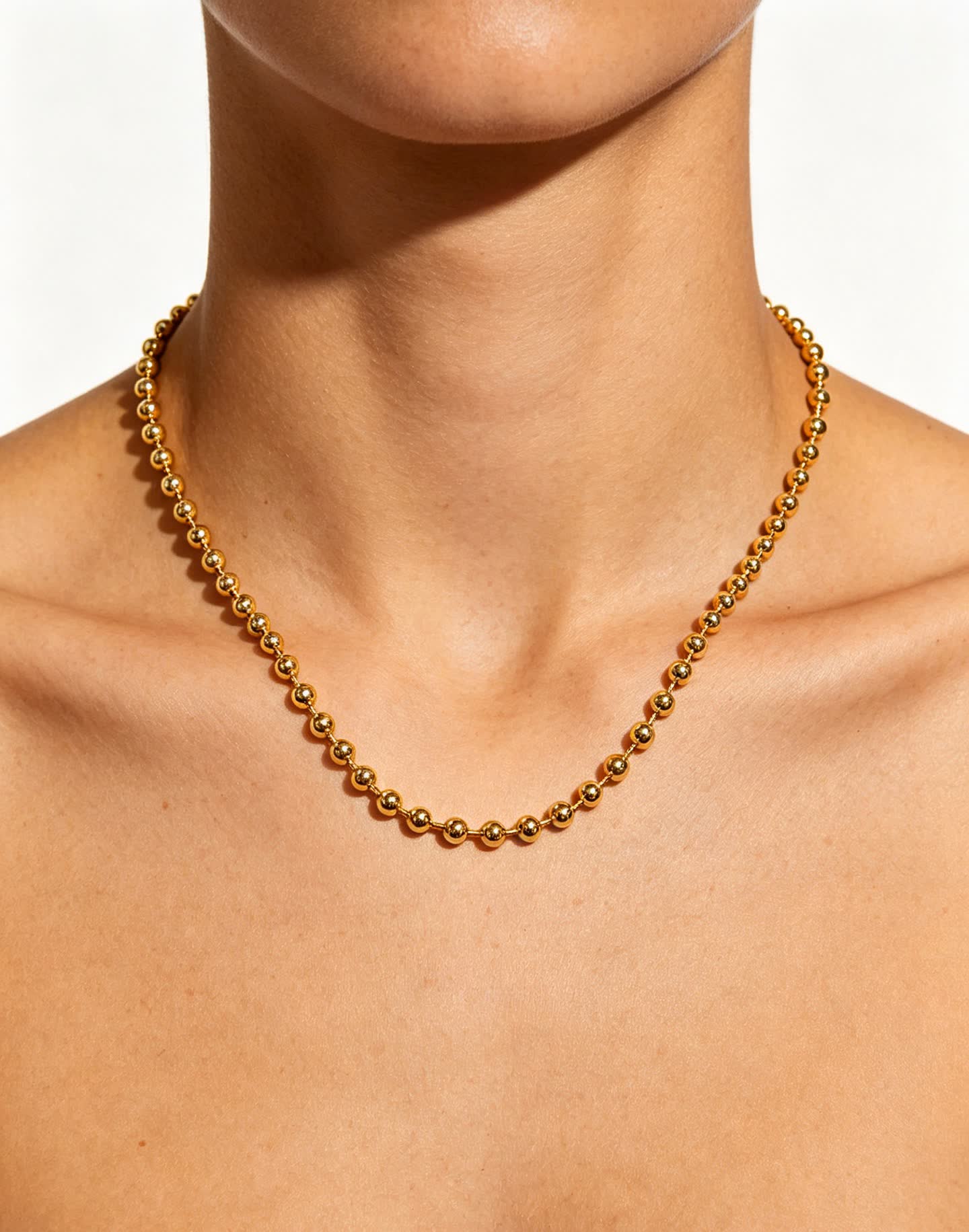 Cartier Gold Bead Necklace