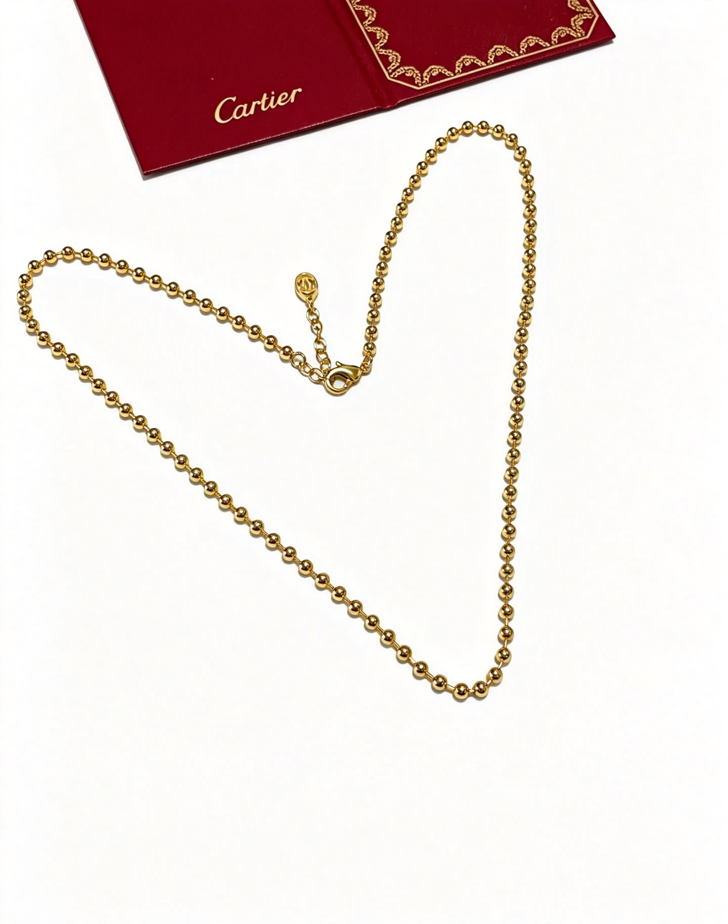 Cartier Gold Bead Necklace