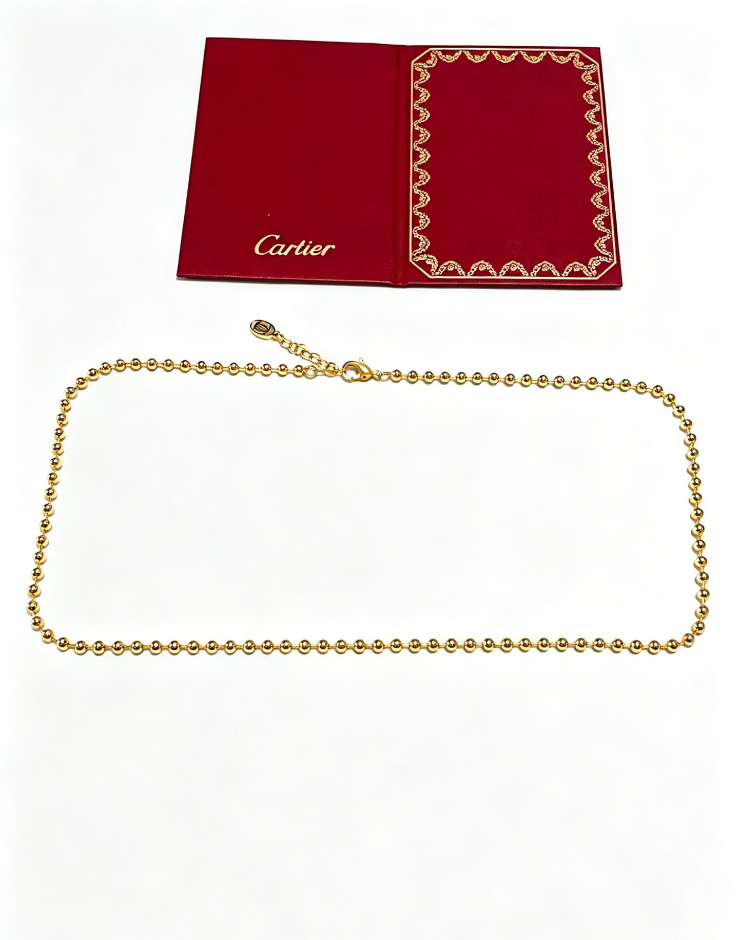 Cartier Gold Bead Necklace
