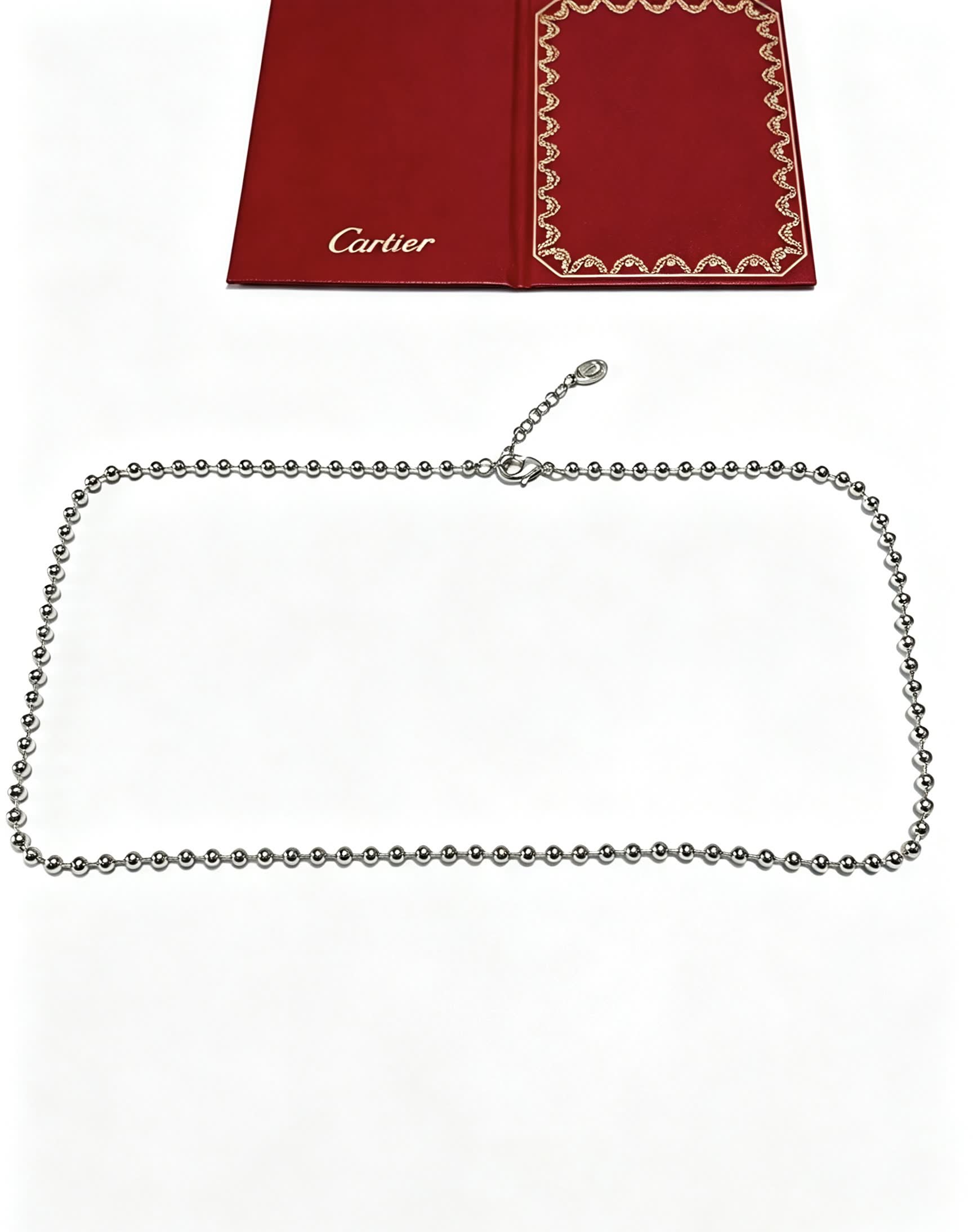 Cartier Silver Beaded Necklace