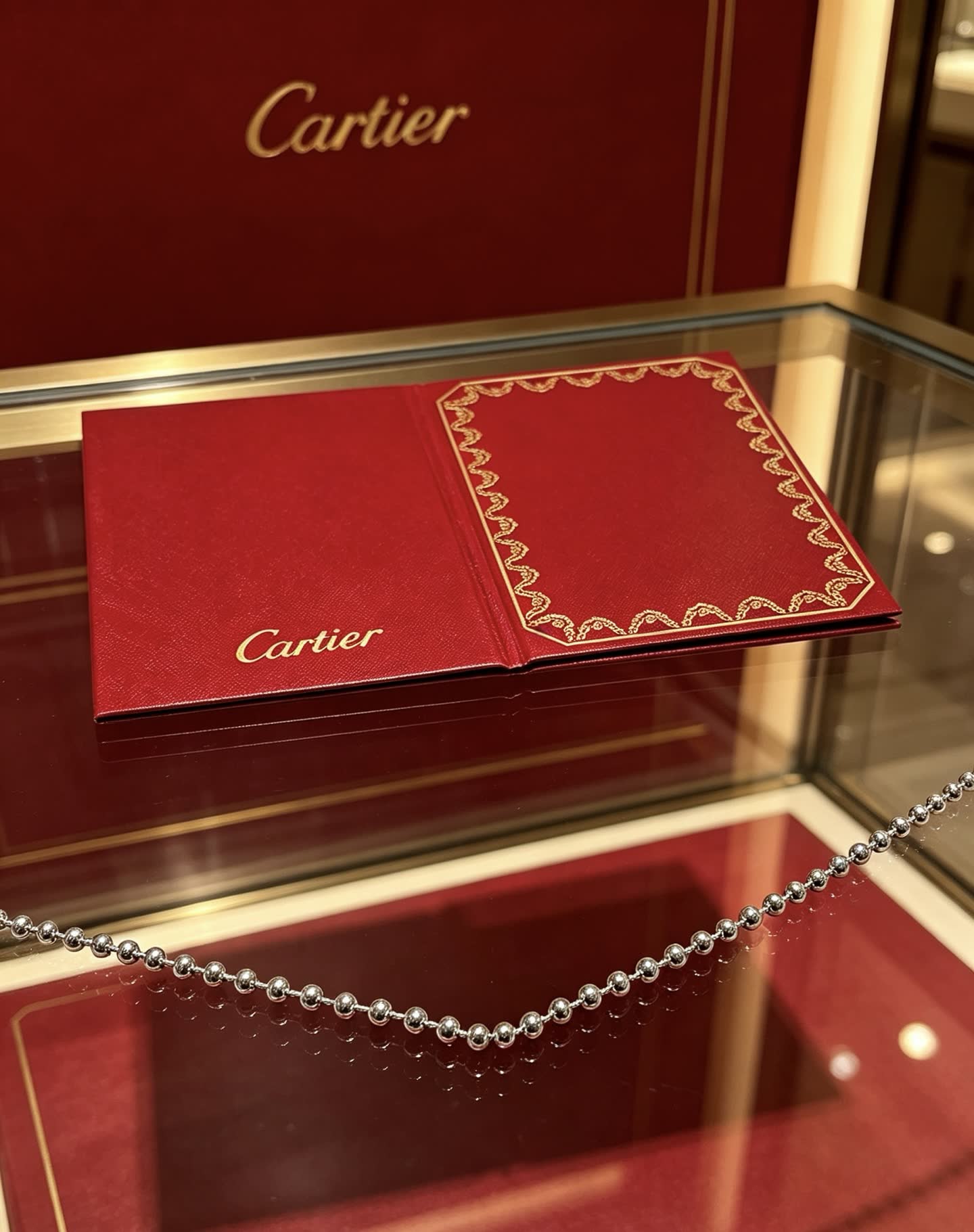Cartier Silver Beaded Necklace