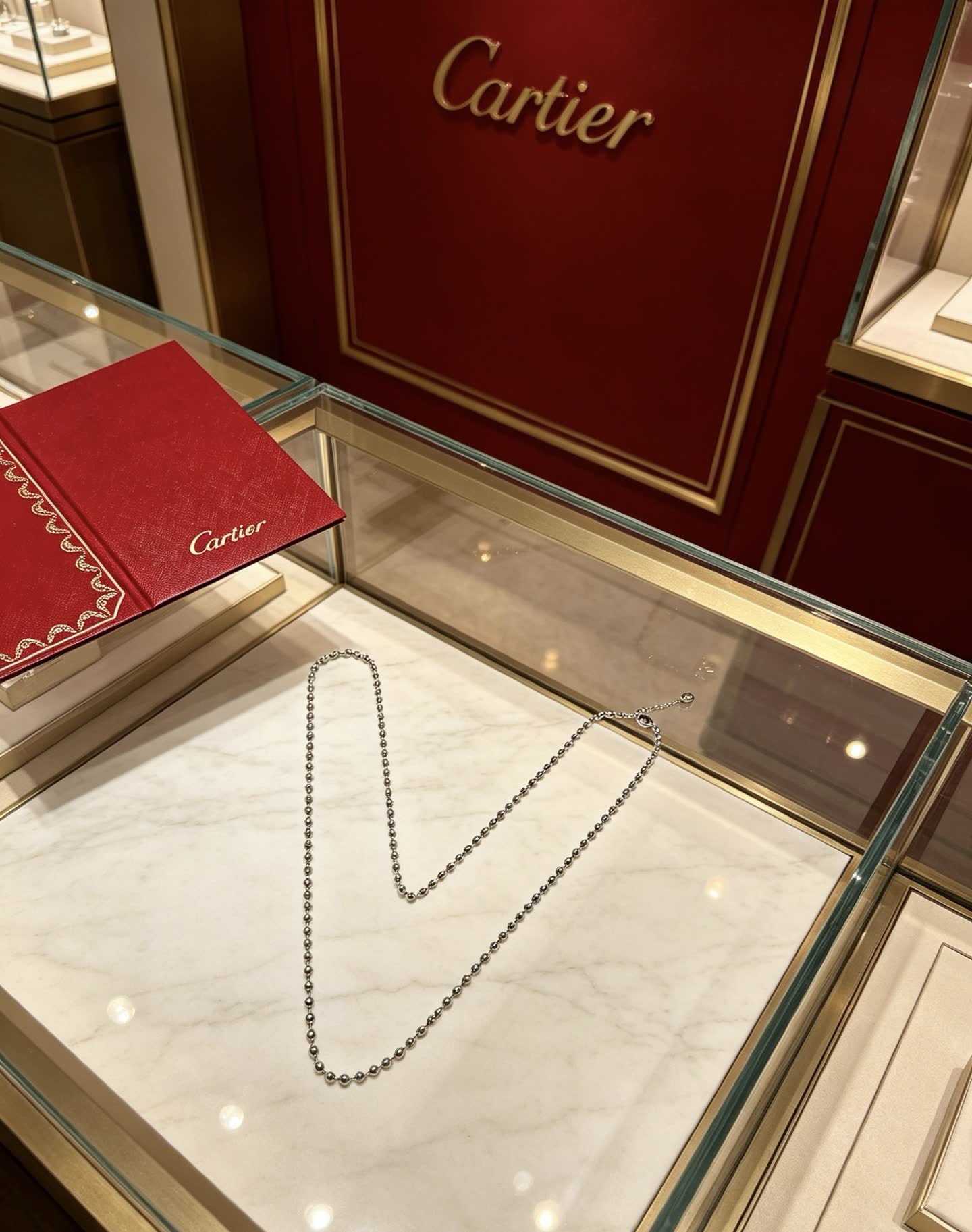 Cartier Silver Beaded Necklace