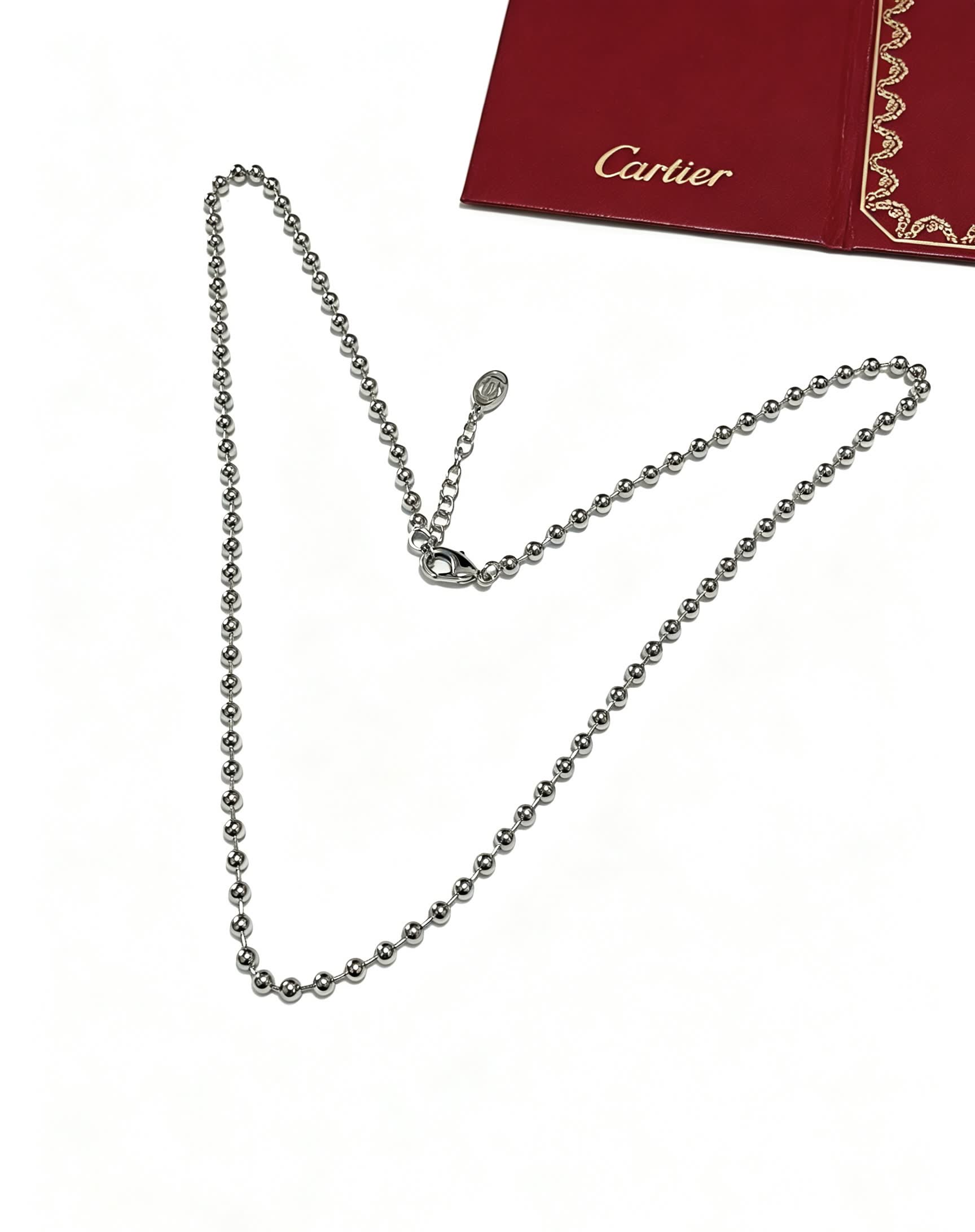 Cartier Silver Beaded Necklace