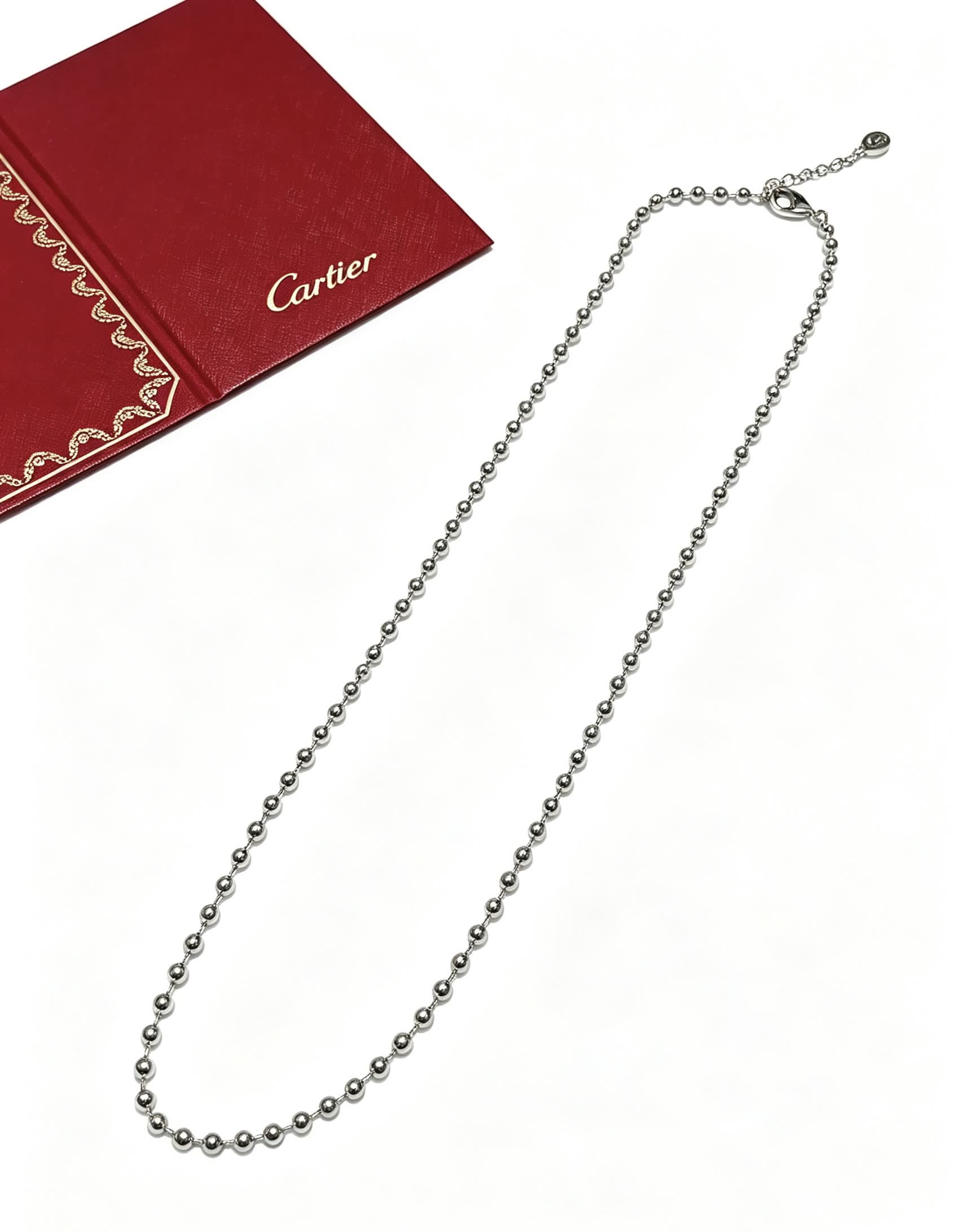 Cartier Silver Beaded Necklace