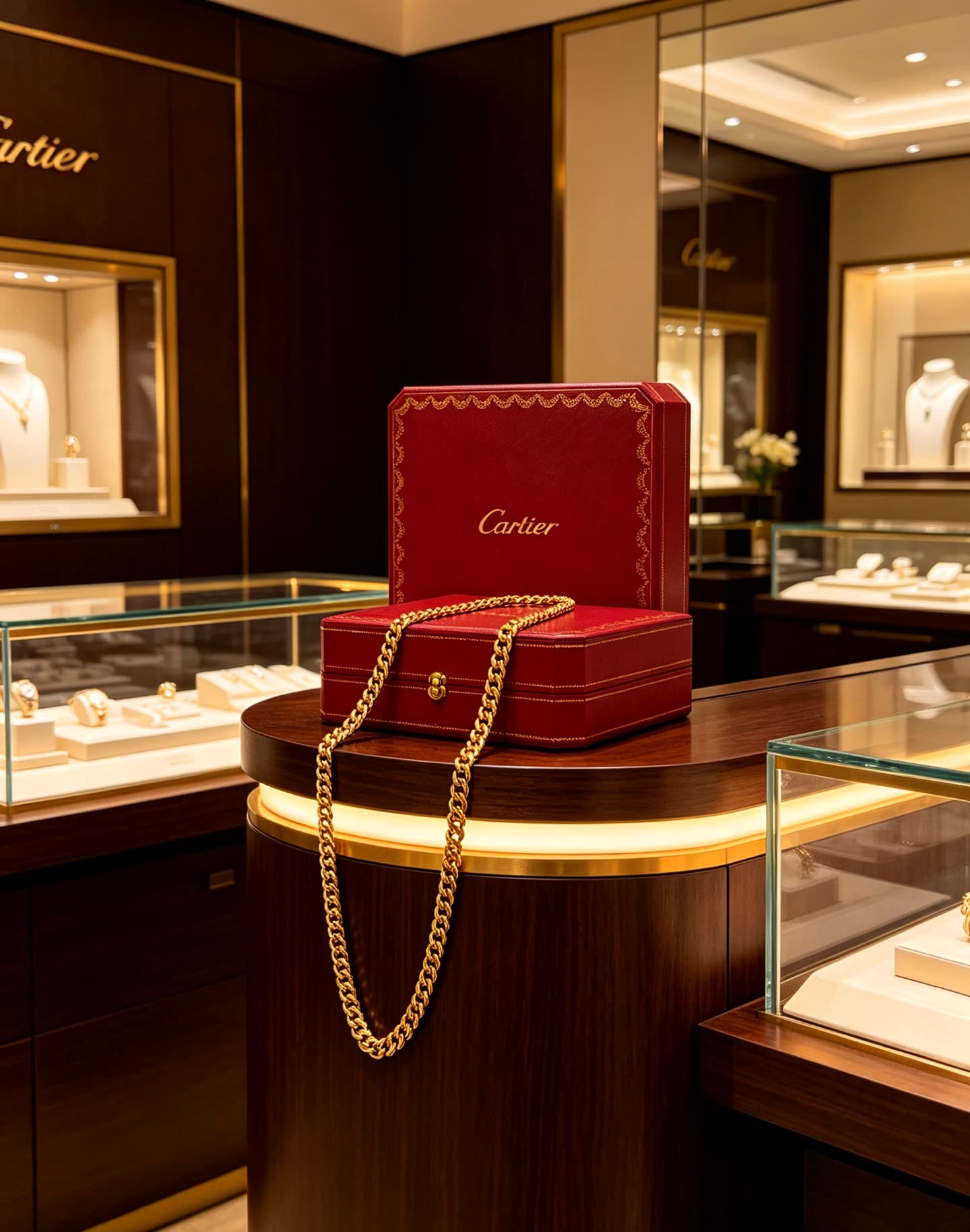 Cartier Gold Chain Necklace