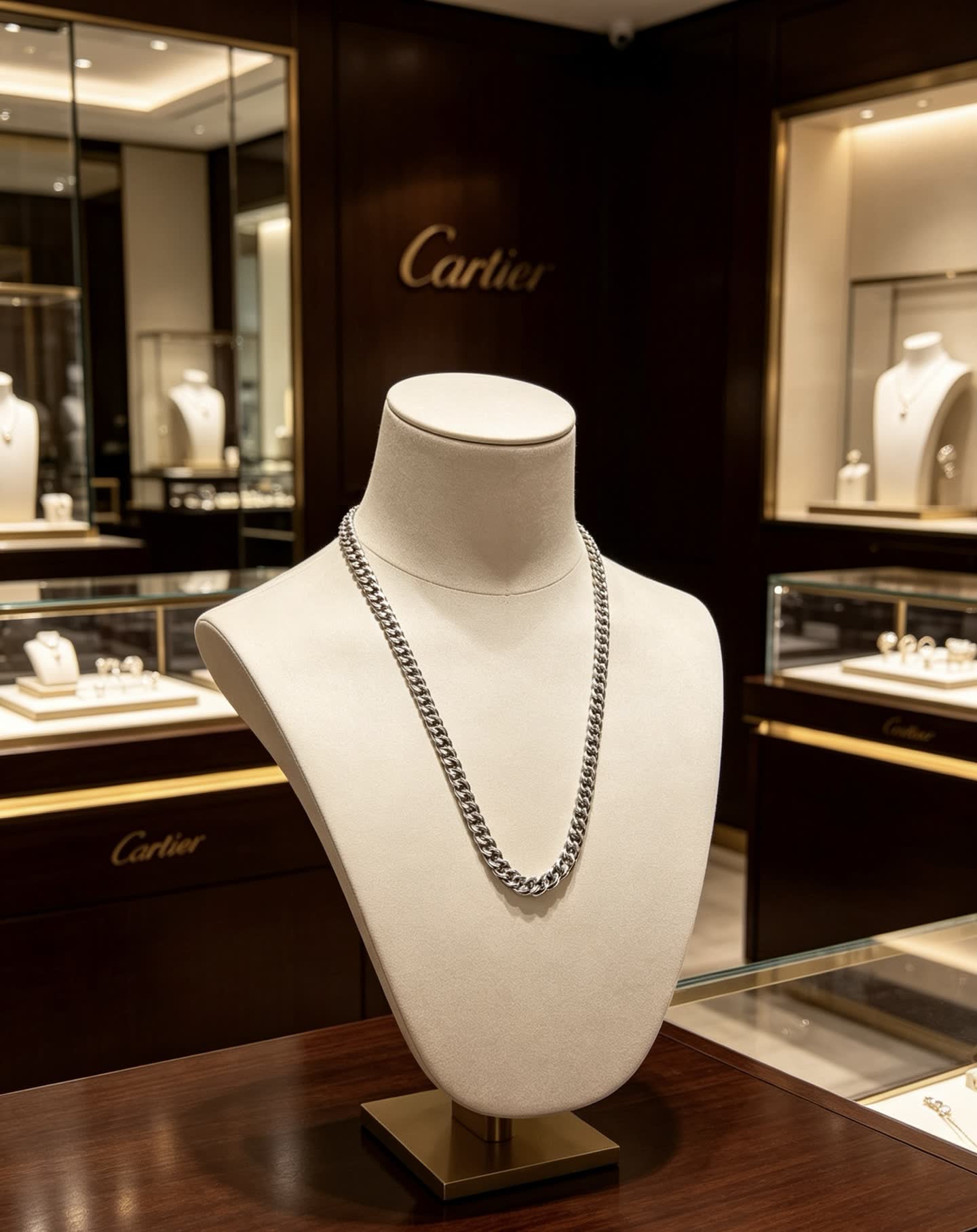 Cartier Silver Chain Necklace
