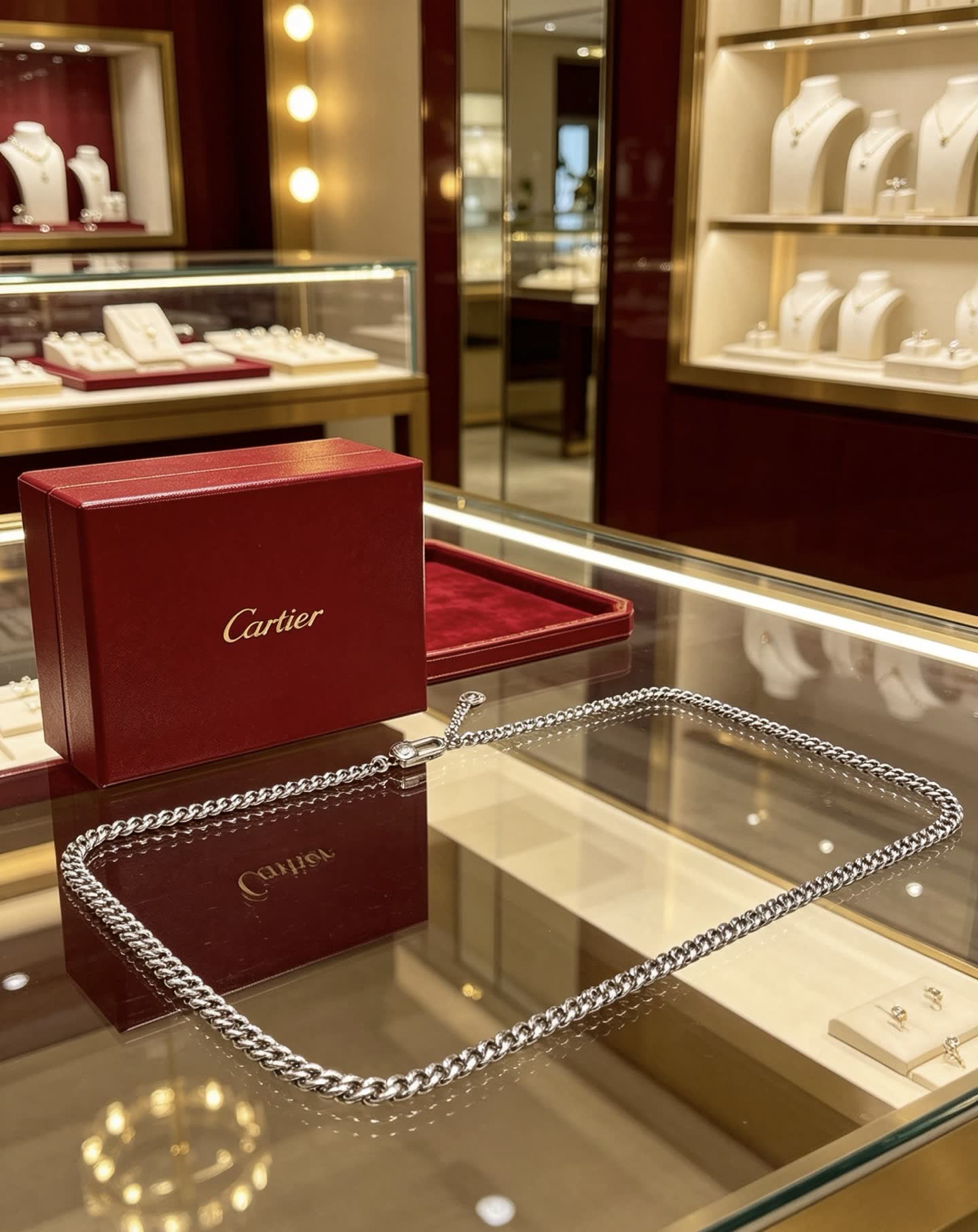 Cartier Silver Chain Necklace