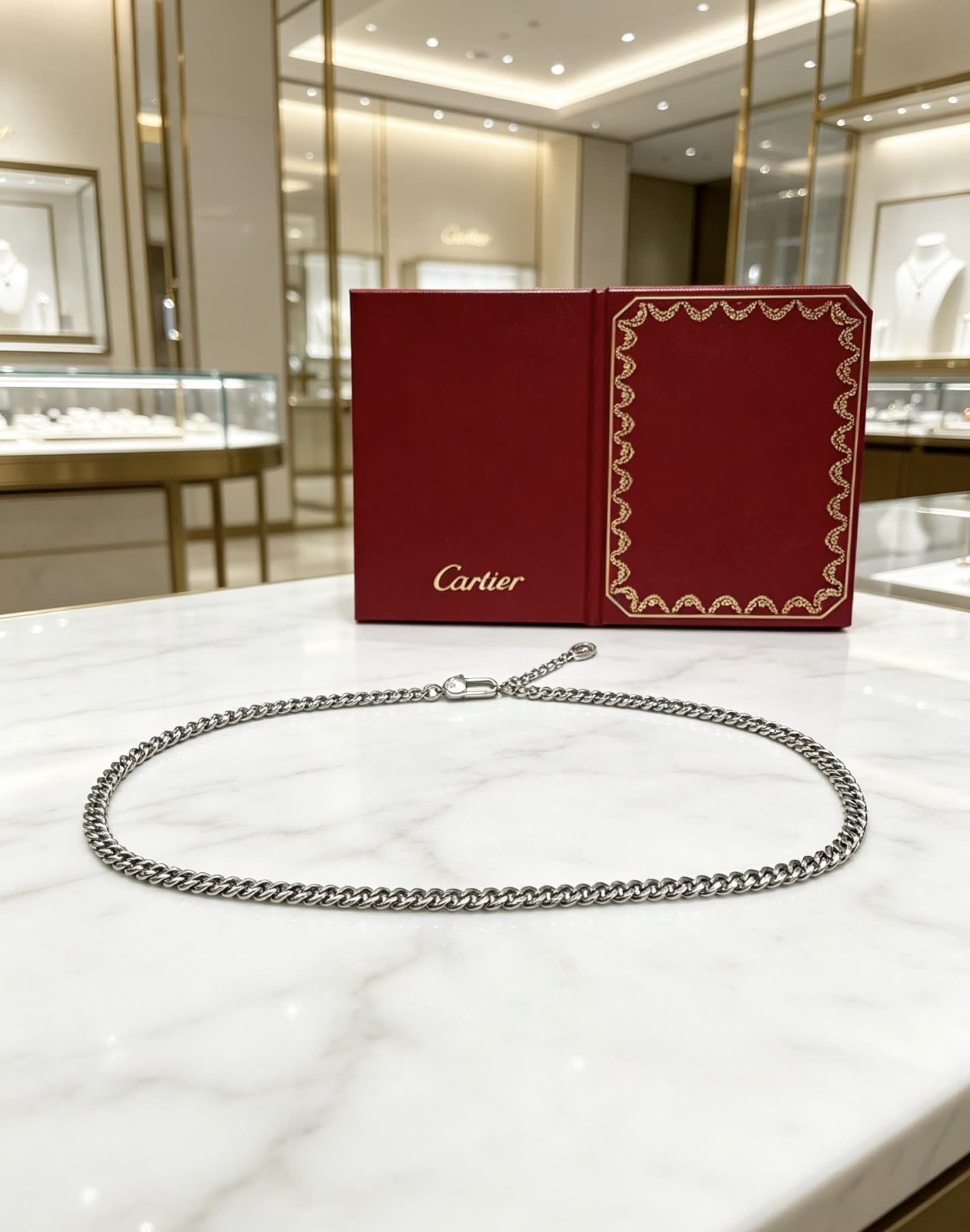 Cartier Silver Chain Necklace