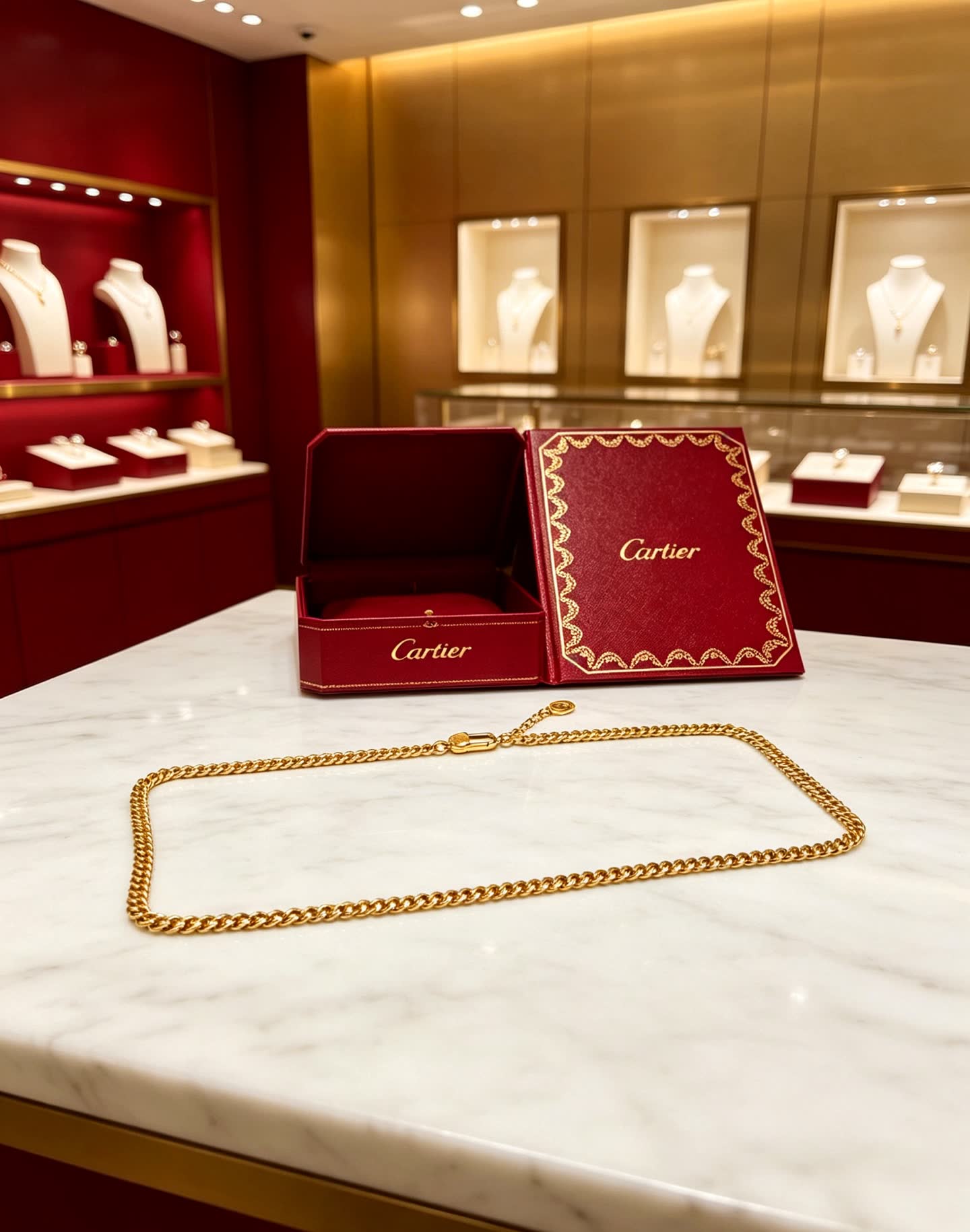 Cartier Gold Chain Necklace