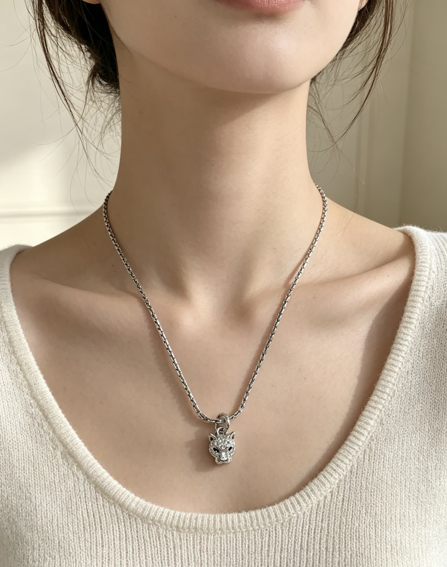 Cartier Panthere de Cartier Diamond Pendant Necklace