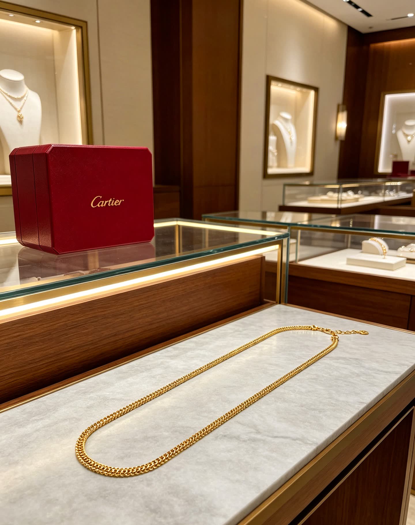 Cartier Gold Chain Necklace