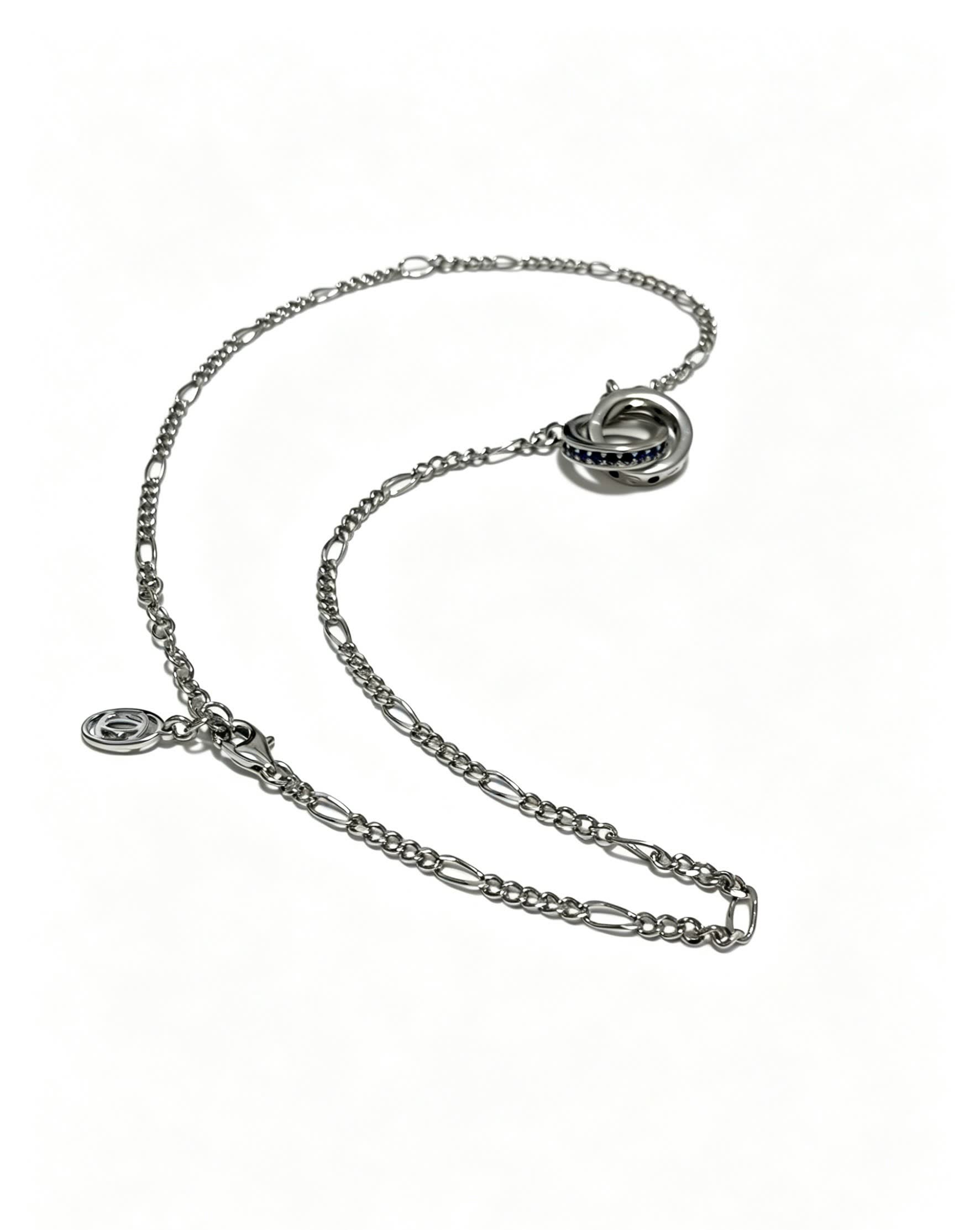 Cartier Silver Interlocking Rings Necklace
