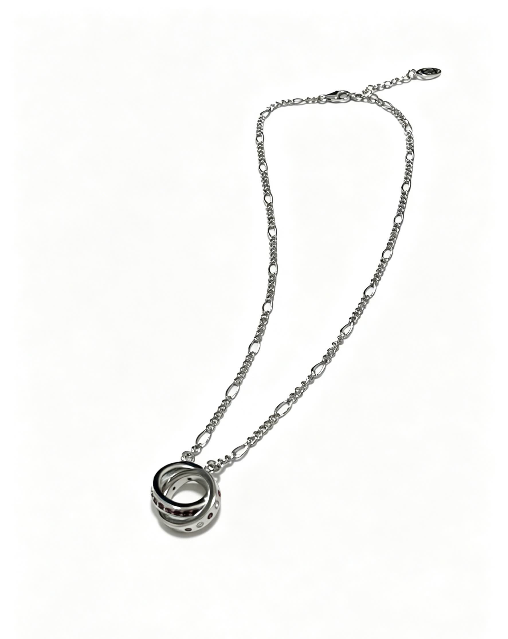 Cartier Silver Interlocking Ring Necklace Cartier Silver Interlocking Ring Necklace