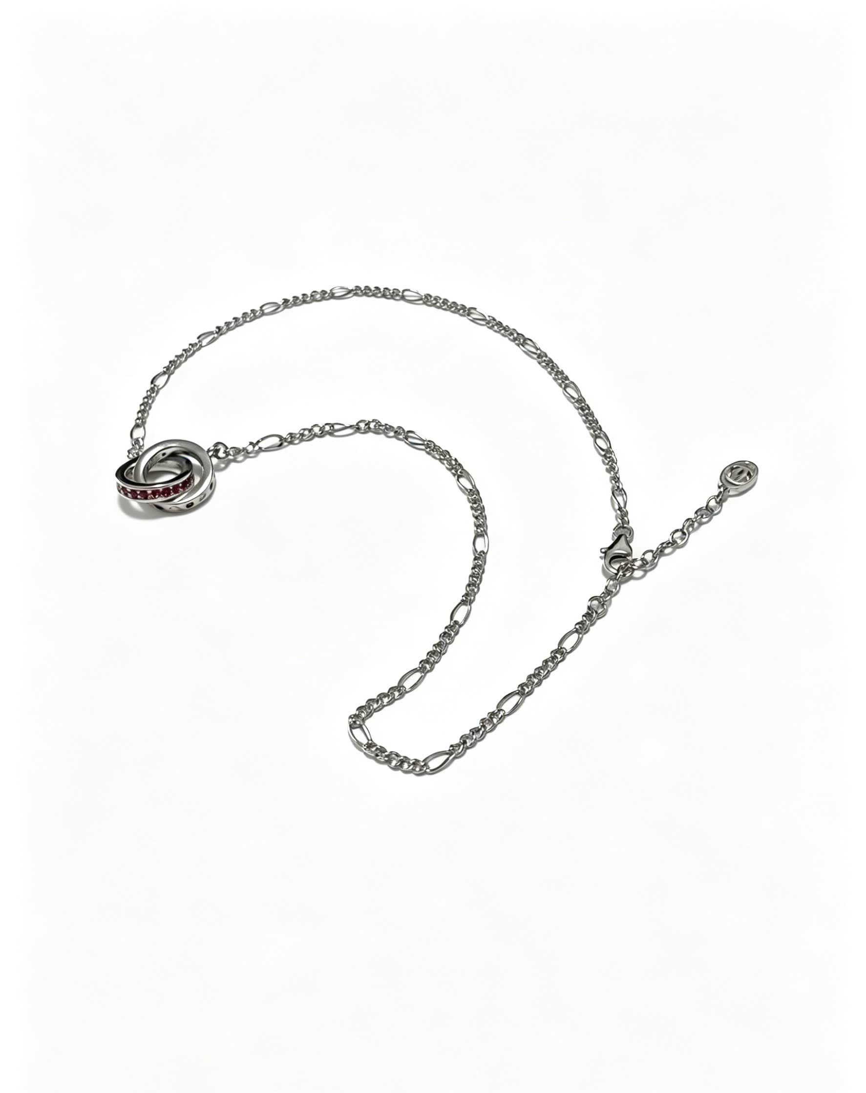 Cartier Silver Interlocking Ring Necklace