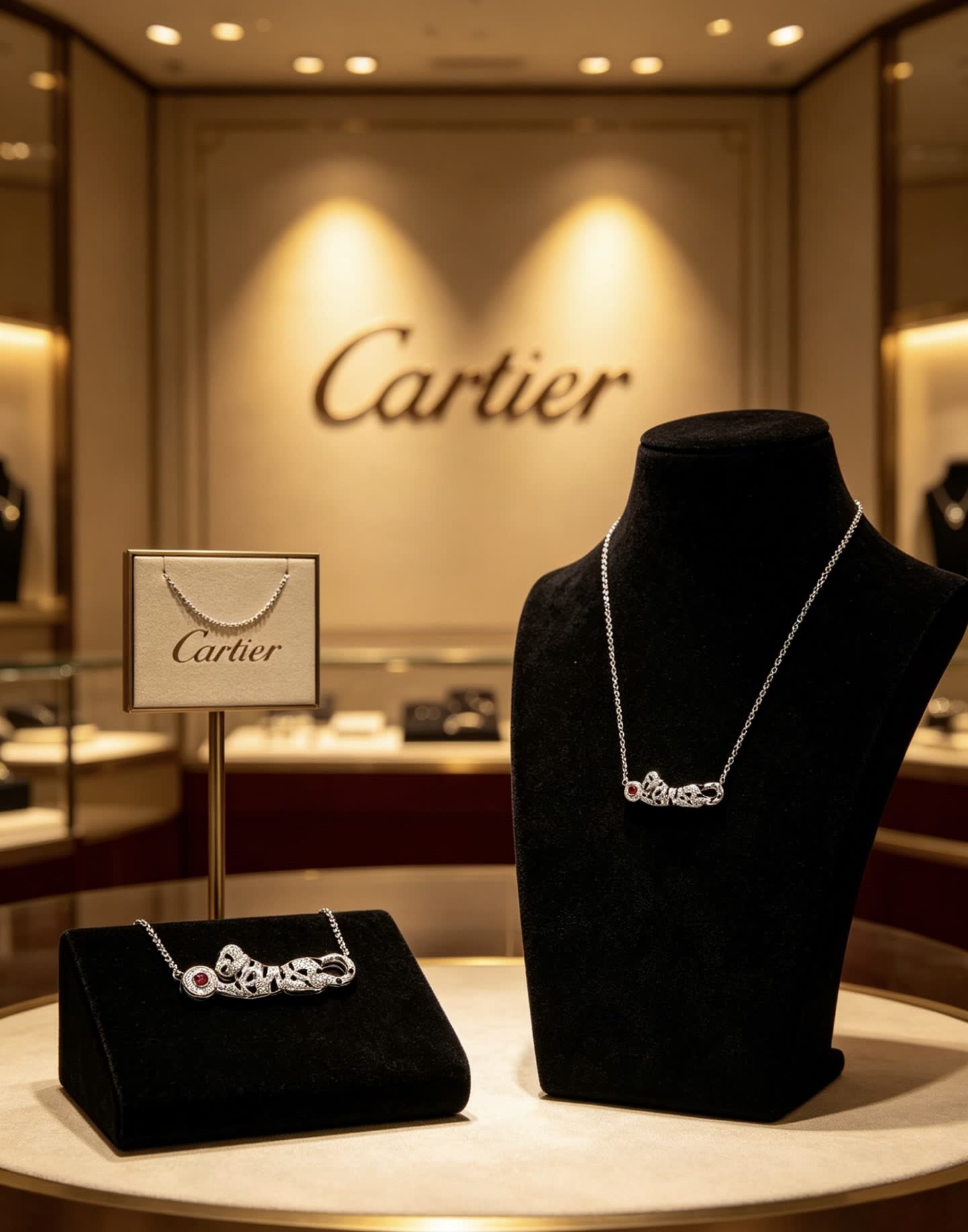 Cartier Happy Diamond Panther Necklace