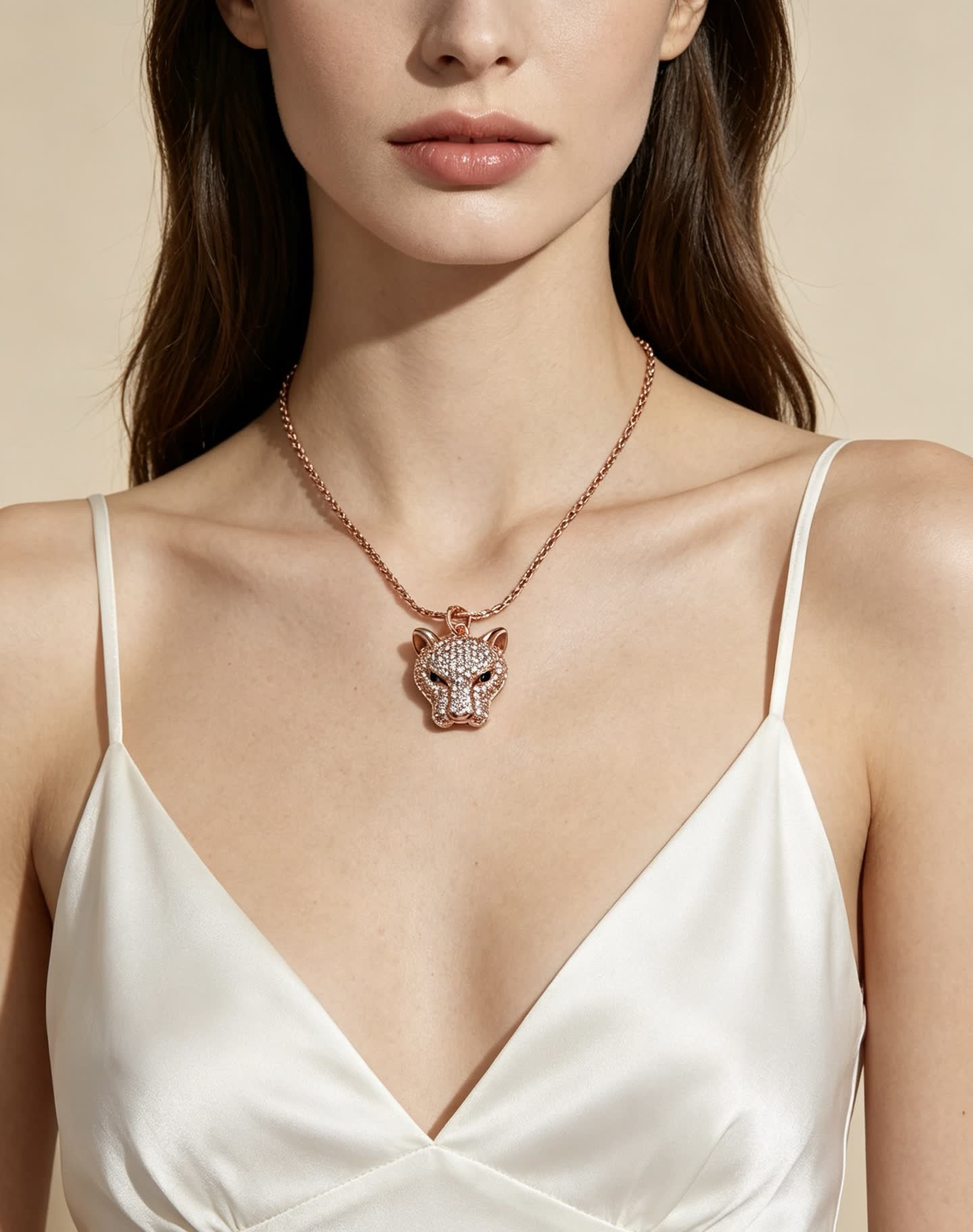Cartier Panthere de Cartier Diamond Pendant Necklace