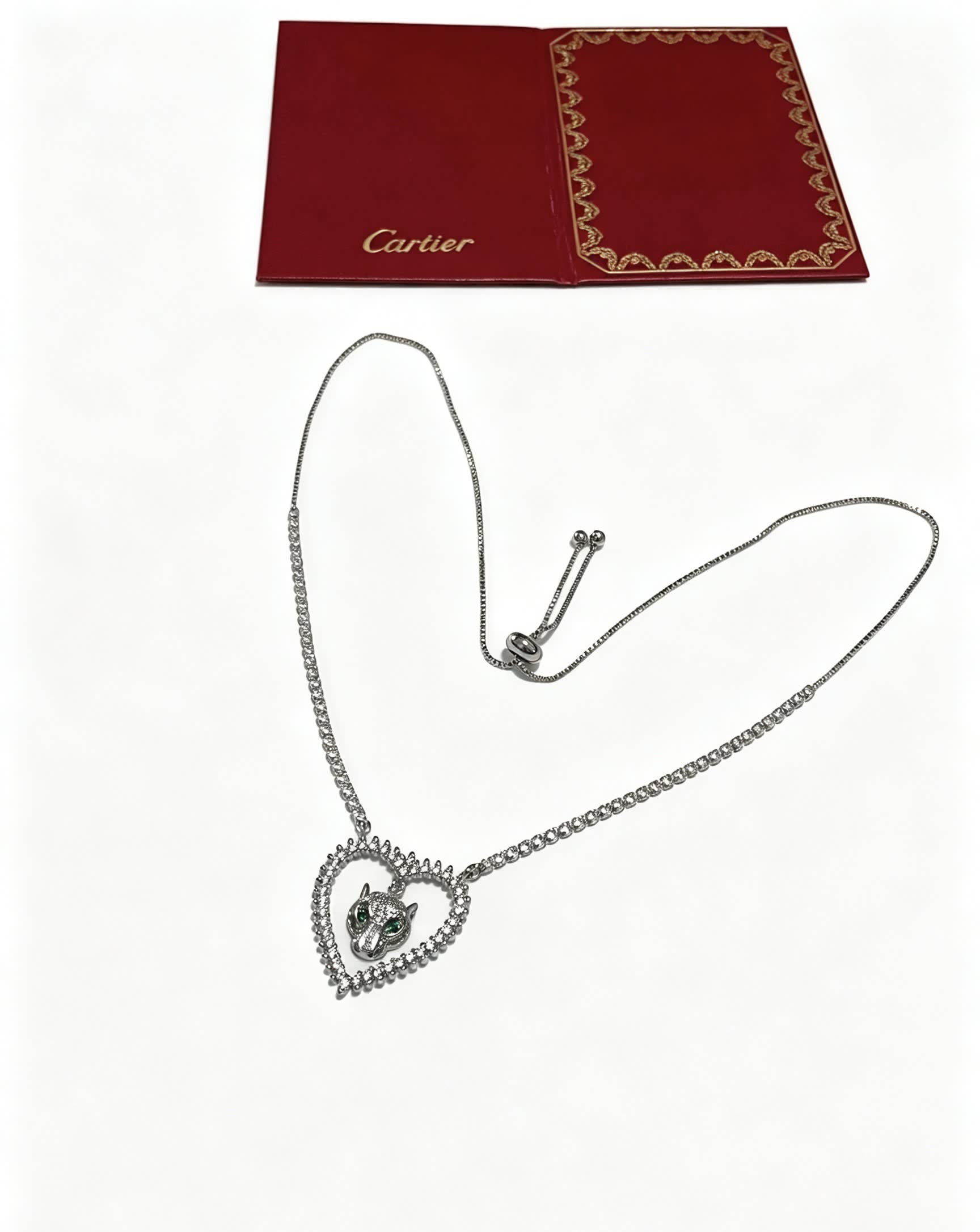 Cartier Panthere de Cartier Heart-Shaped Diamond Necklace
