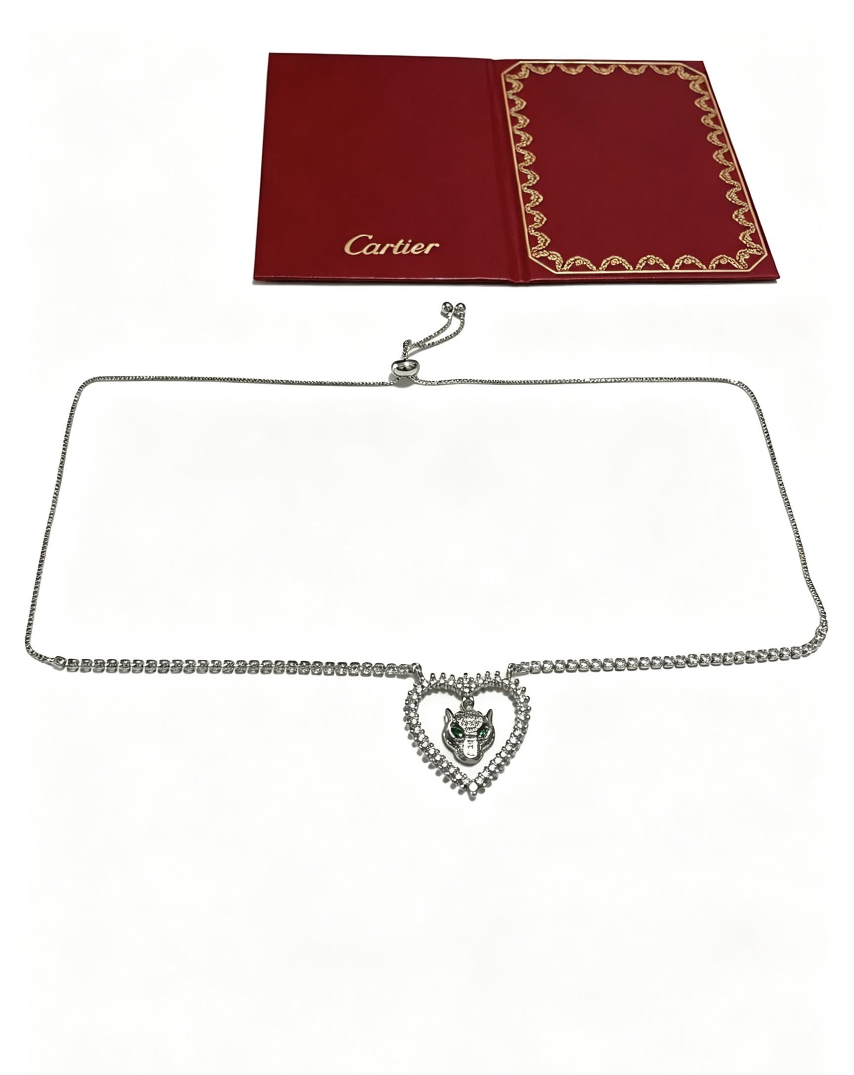 Cartier Panthere de Cartier Heart-Shaped Diamond Necklace