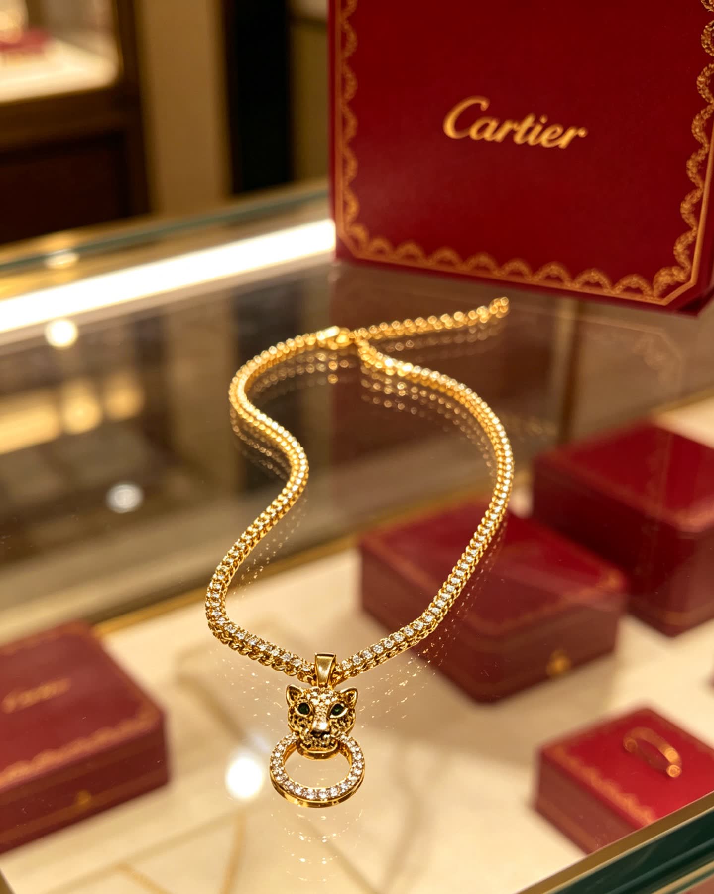 Cartier Panthere de Cartier Gold and Diamond Necklace