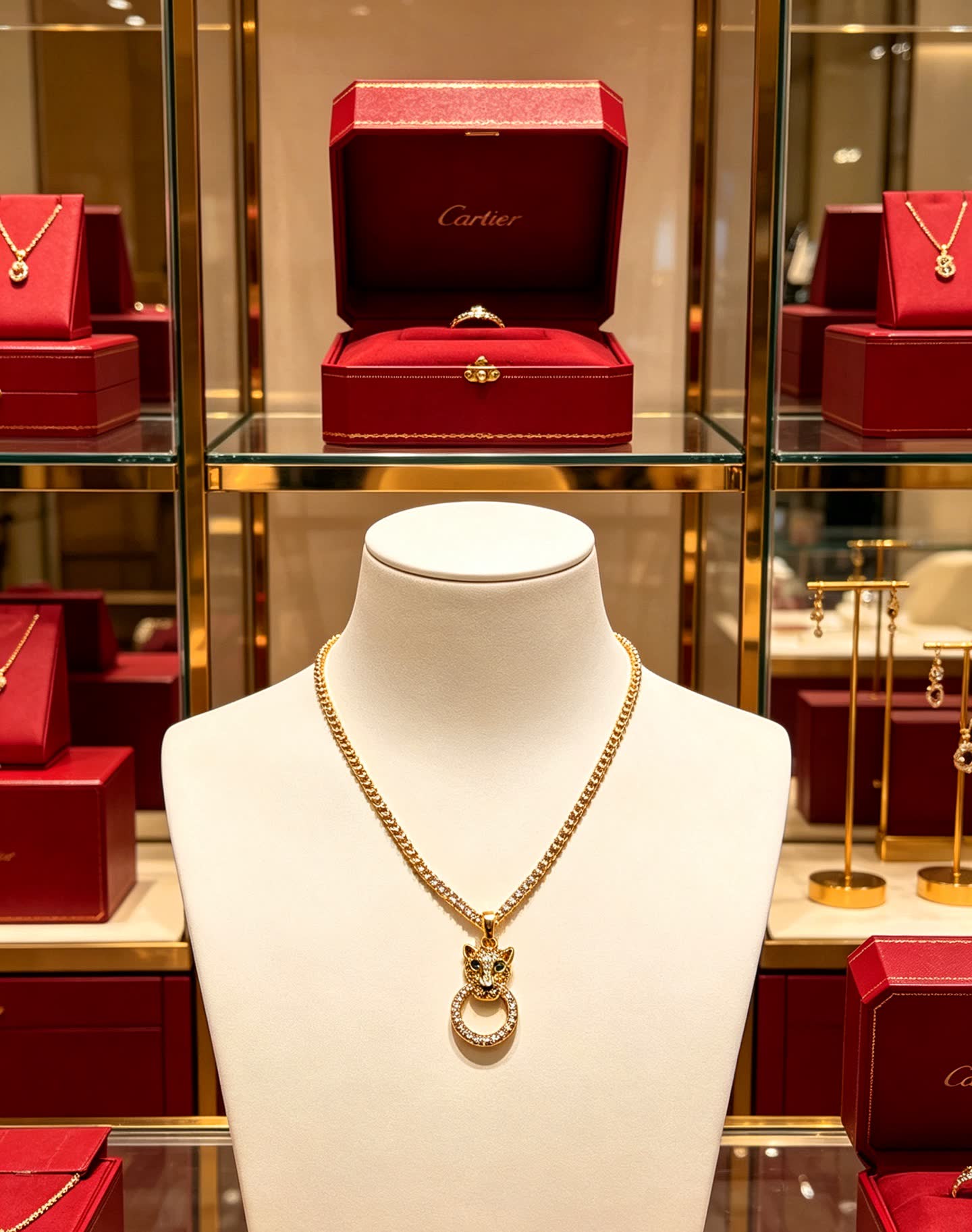 Cartier Panthere de Cartier Gold and Diamond Necklace