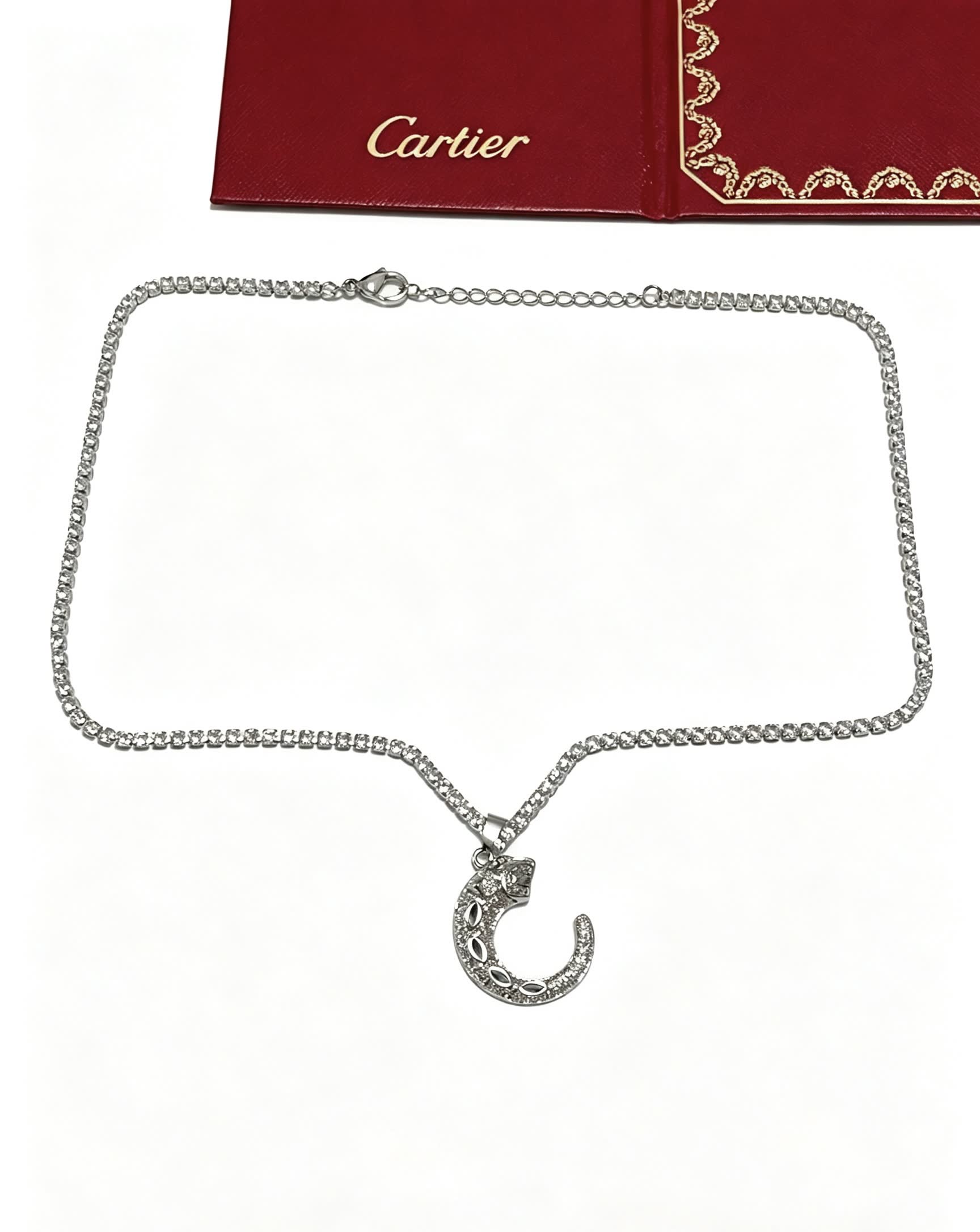 Cartier Crescent Moon Diamond Necklace