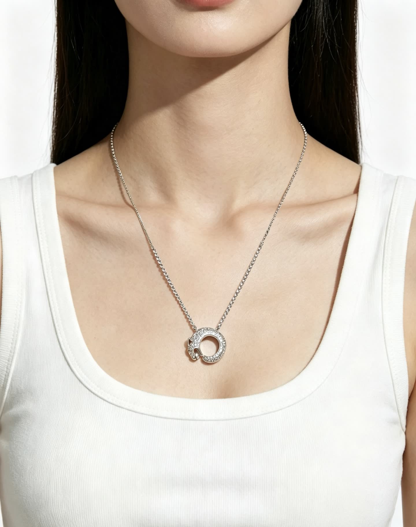 Cartier Diamond Panthere Necklace