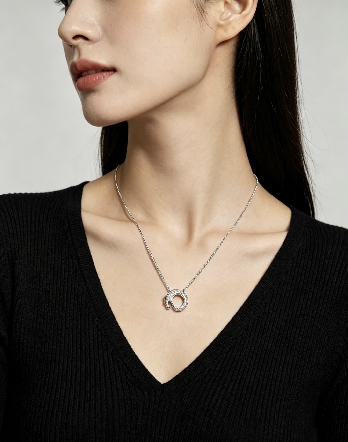 Cartier Diamond Panthere Necklace