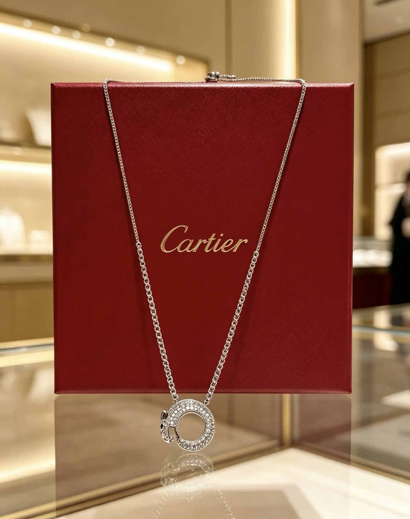 Cartier Diamond Panthere Necklace