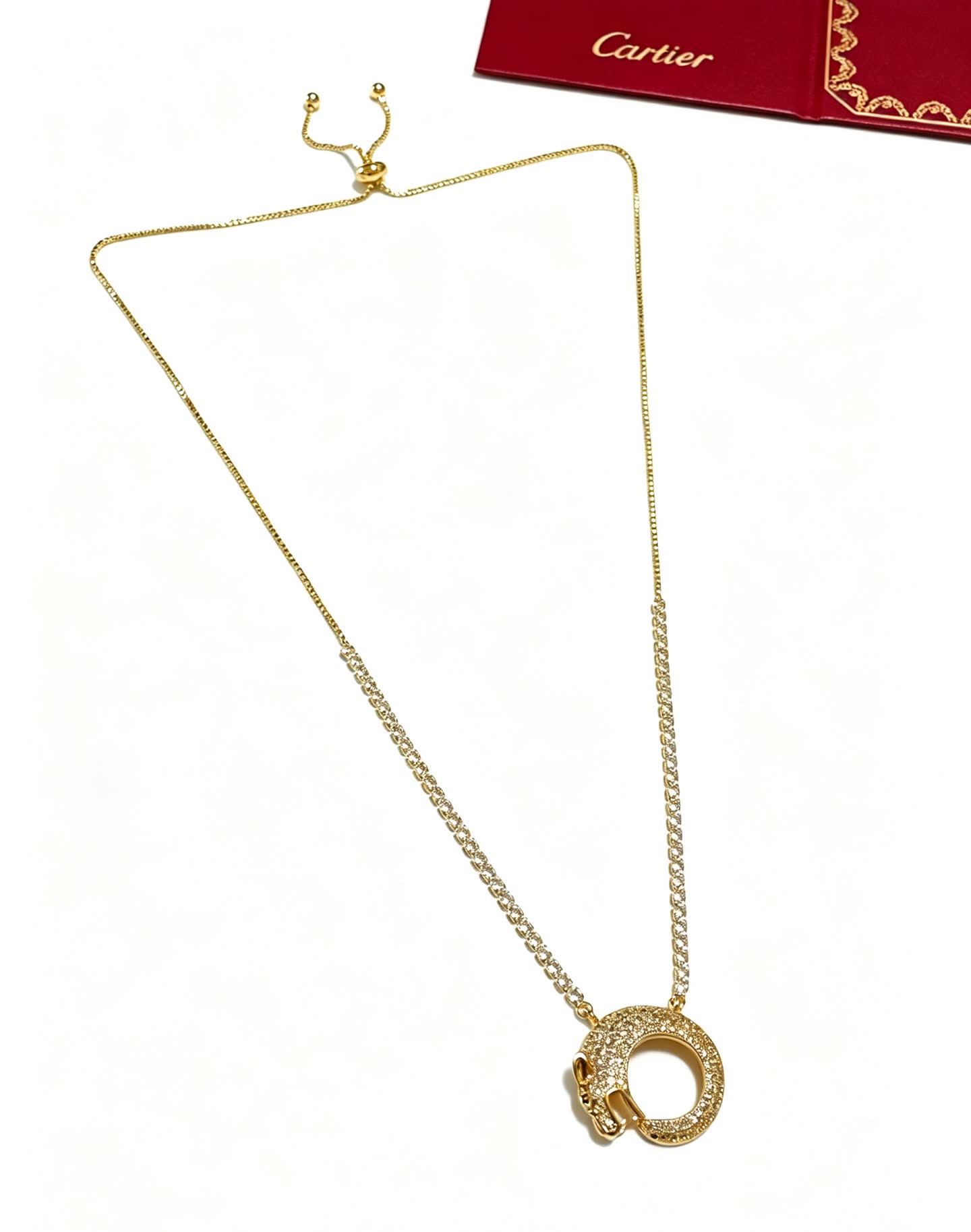 Cartier Panthere de Cartier Diamond Gold Necklace